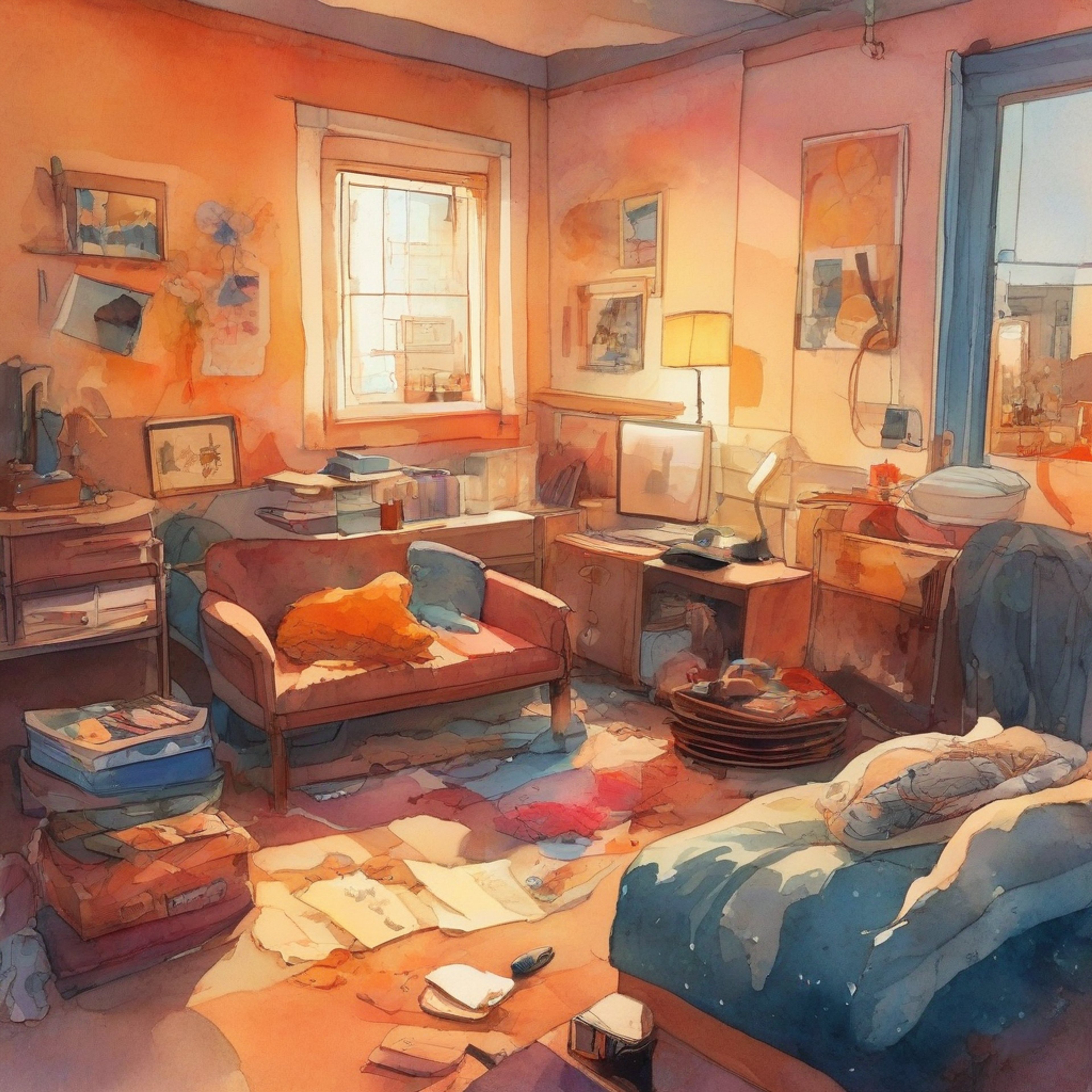 You find yourself sharing a peaceful evening with the enigmatic Ryo in a warm, comfortable setting. The bassist's usual reserved demeanor gives way to animated discussions about music as you both relax together. Time seems to slow down as you appreciate each other's company in this intimate space.