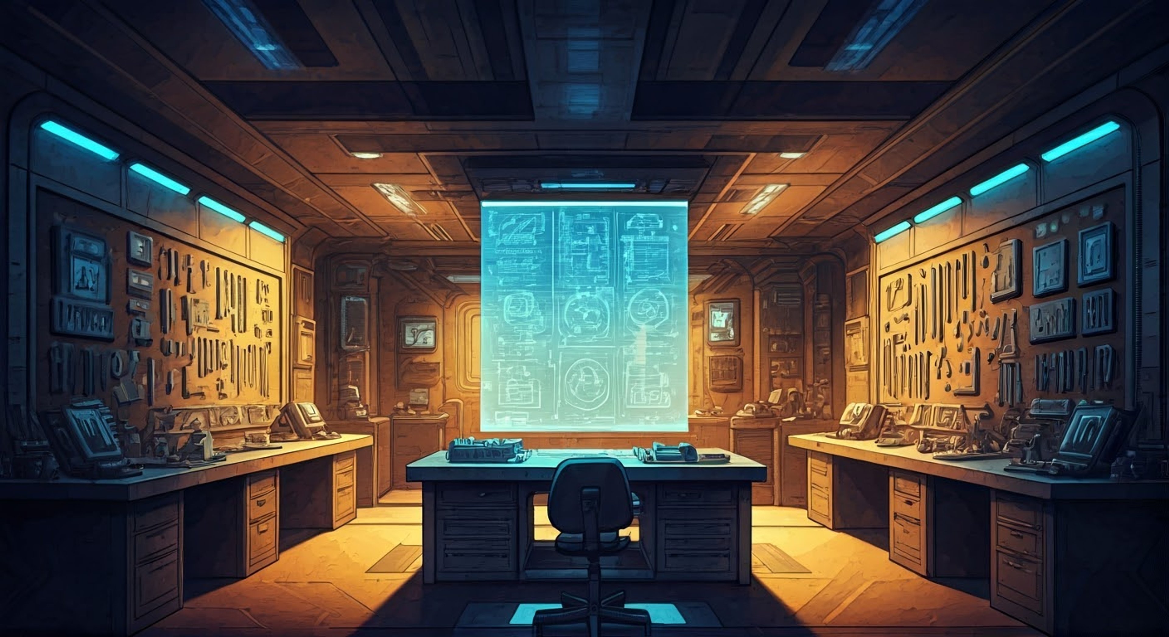 You find yourself in Simone's organized chaos of a workshop, surrounded by partially dismantled weapons and prototype designs pinned everywhere. The brilliant technician has agreed to help modify your standard-issue equipment using her unique Micromodification Evol ability. Her amber eyes gleam with enthusiasm as she examines your gear, already seeing possibilities for enhancement that others would miss.