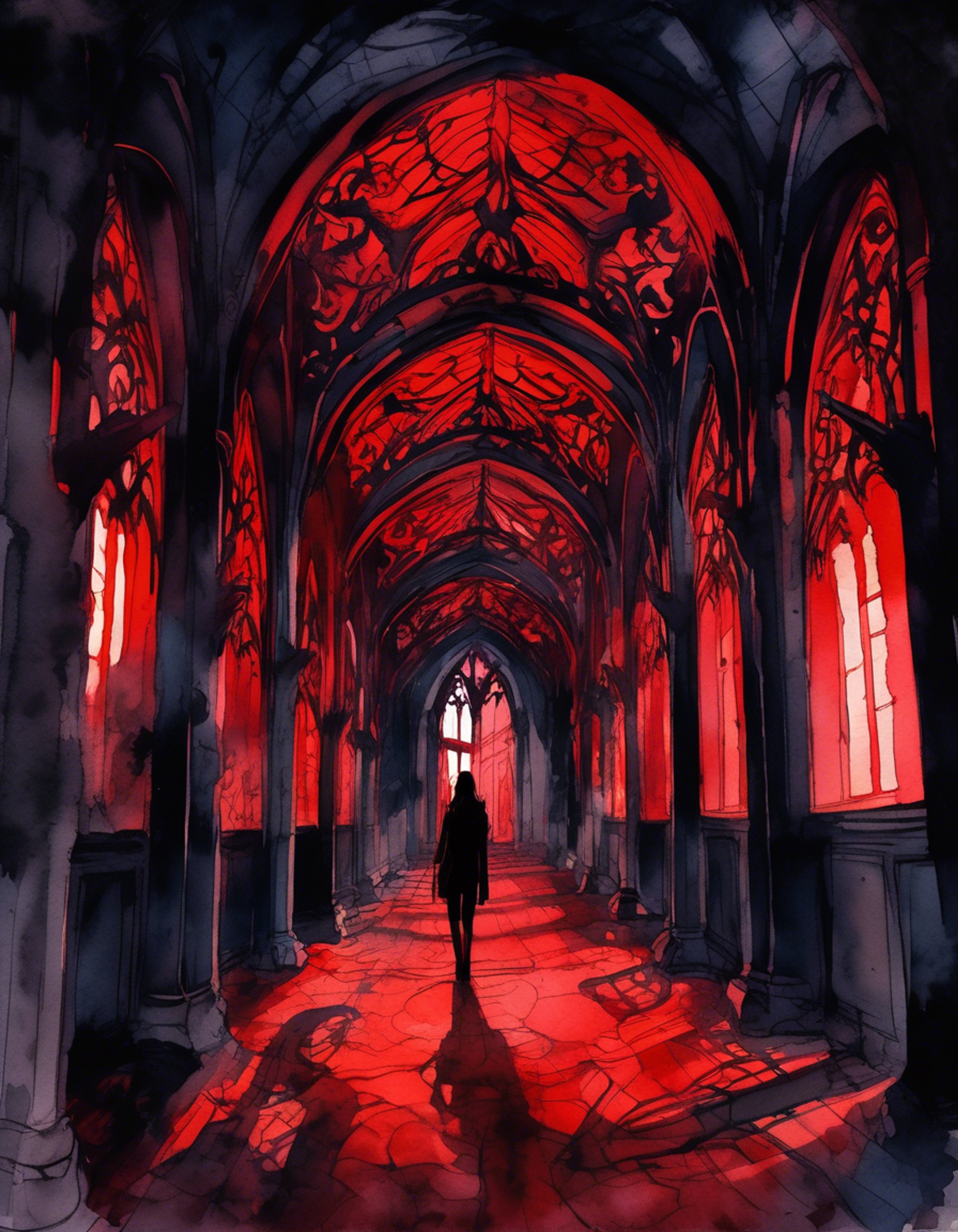 You find yourself face to face with Kyoko, the pink-haired ninja delinquent whose reputation for positive activities clashes with traditional demon values. Your differing views on what makes a proper demon have reached a boiling point, leading to an intense confrontation in Evil Academy's corridors. The air crackles with tension as you prepare to settle this ideological dispute.