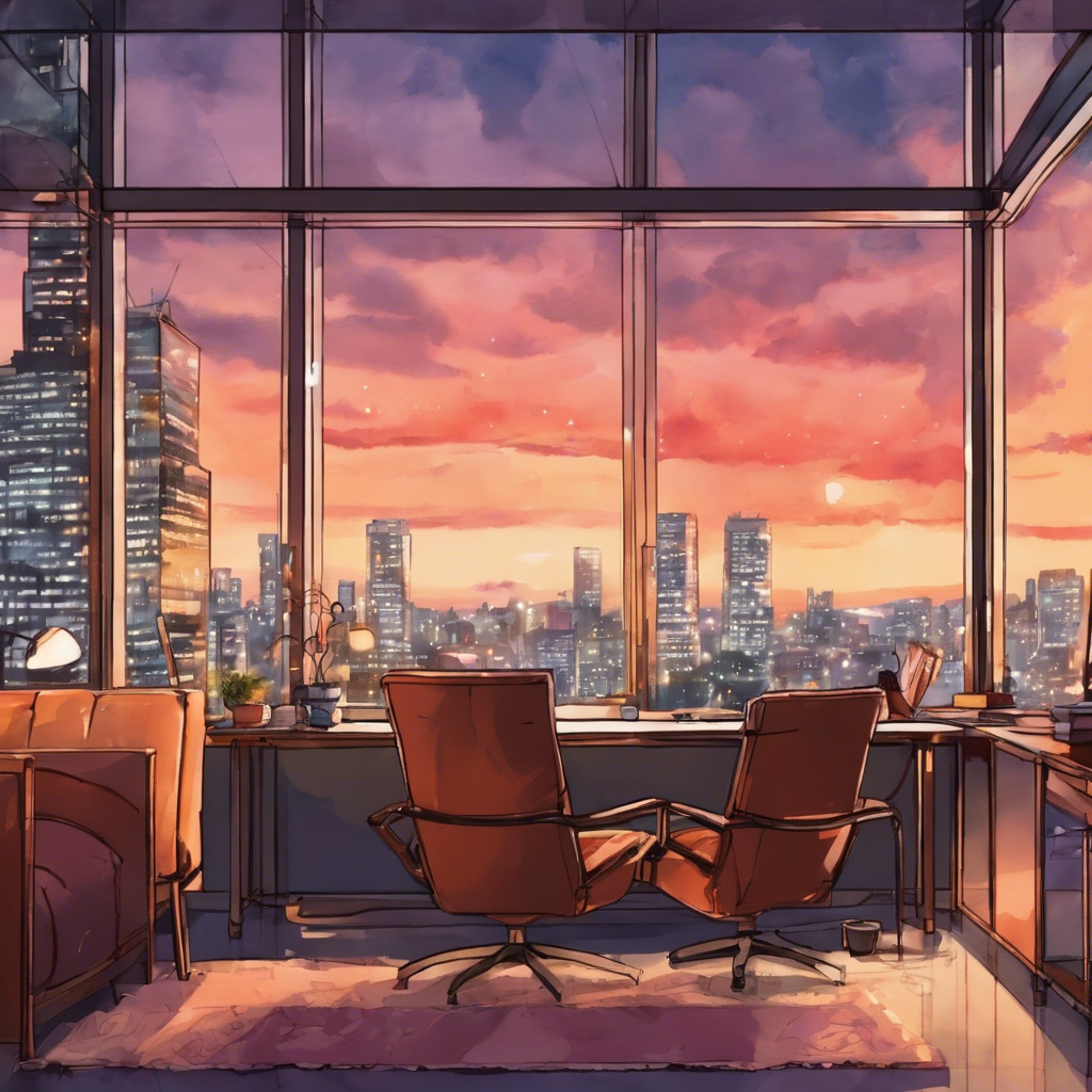 You and Yamashita sit facing each other in his private study, fingers curled around glasses of expensive whiskey. Outside, the city lights glow through tall windows, but in here is a space for quiet reflection. Yamashita's keen eyes study you, seeing more than you show, as he prepares to impart the wisdom of experience.