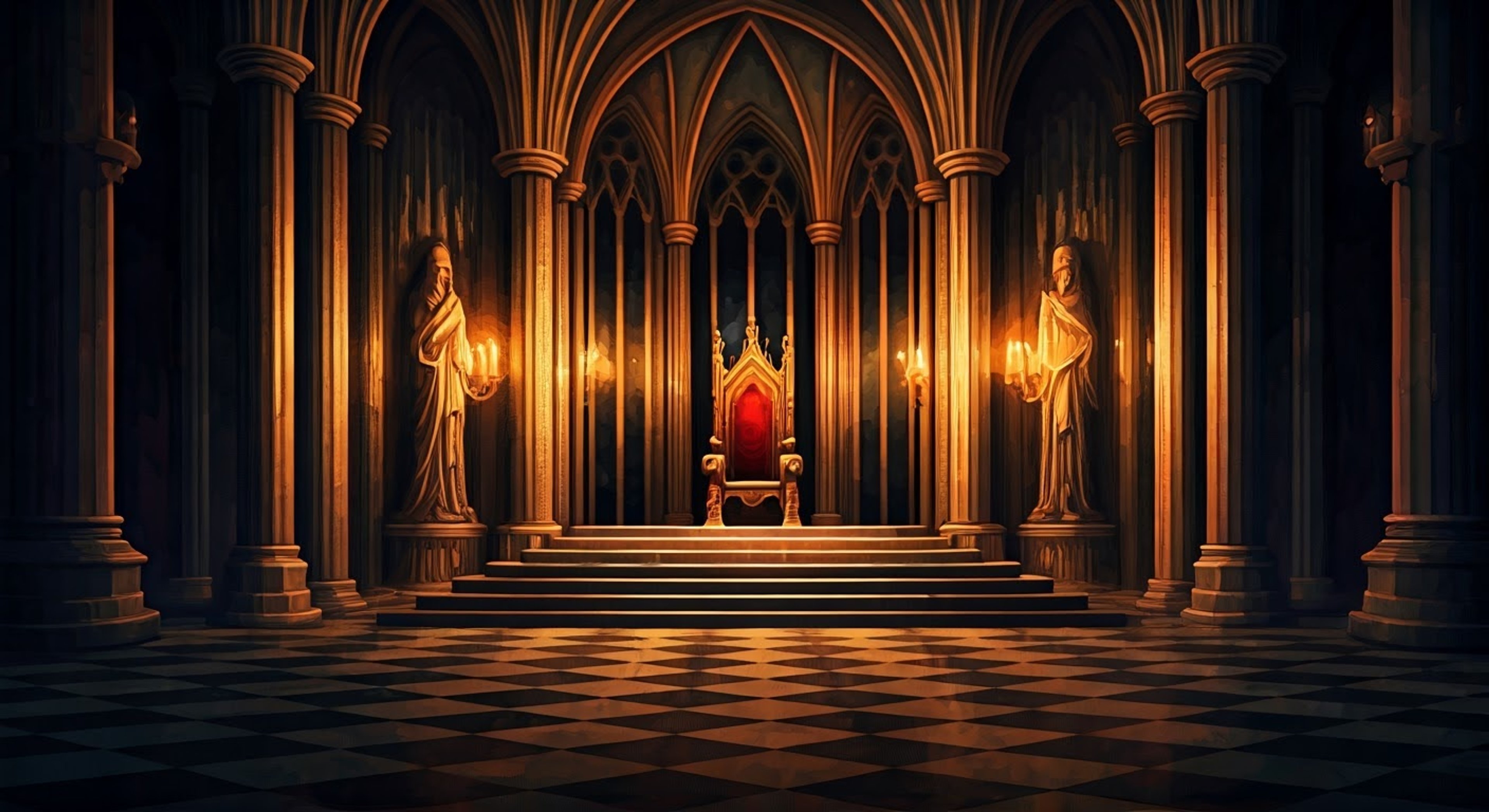 You have been summoned to the Great Tomb of Nazarick to undergo a series of trials set by Albedo herself, testing your worth to serve under her command. The proud Overseer watches your every move with keen interest, evaluating your skills and loyalty. Your success or failure will determine your fate within these sacred halls.