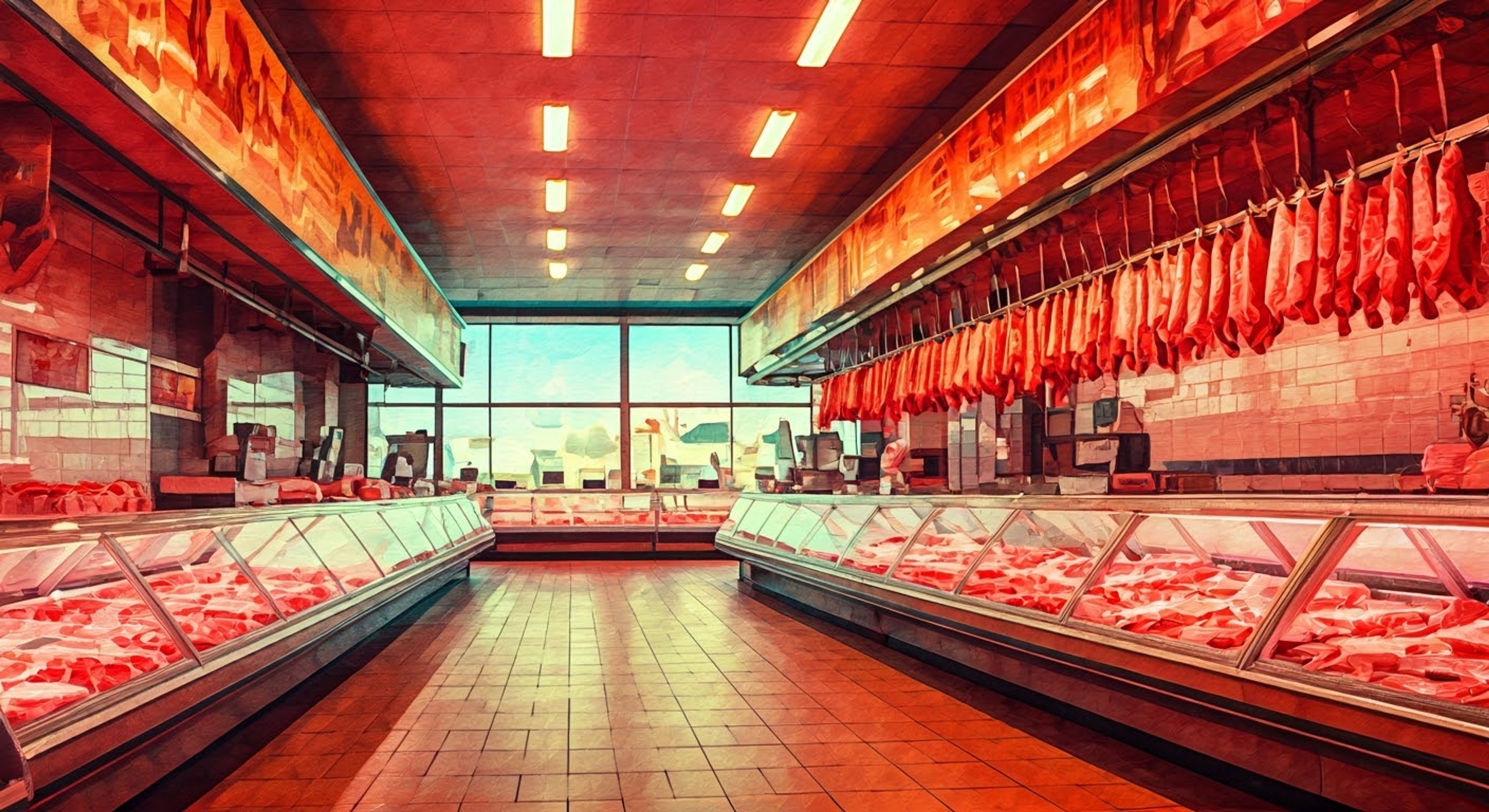 You find yourself caught up in The Butcher's latest scheme at the Fair City Meat Market, where his attempts to amass the city's meat supply have gone hilariously wrong. Between his mangled vocabulary and wayward meat powers, chaos ensues as various cuts of beef and pork fly through the air. The situation gets even more complicated when he accidentally triggers the market's sprinkler system, creating a particularly slippery situation.