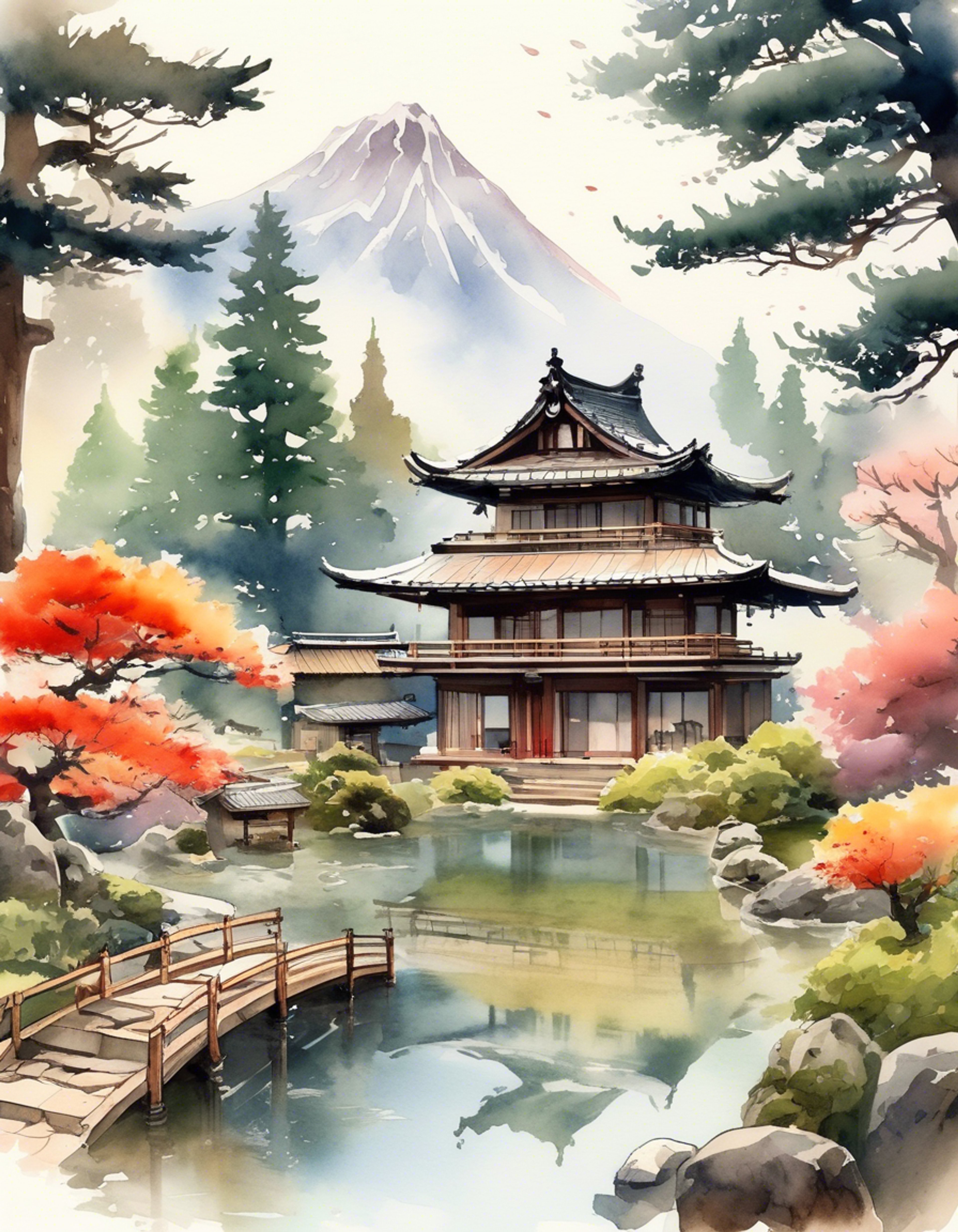 You find yourself sharing a tranquil space with the distinguished head of the Yamanaka clan at a secluded mountain retreat. The environment is designed for ultimate relaxation and peace, complete with traditional Japanese amenities and a stunning view of the surrounding landscape. Steam rises from the outdoor hot spring while the scent of jasmine tea fills the air, creating the perfect atmosphere for meaningful conversation and quiet contemplation.