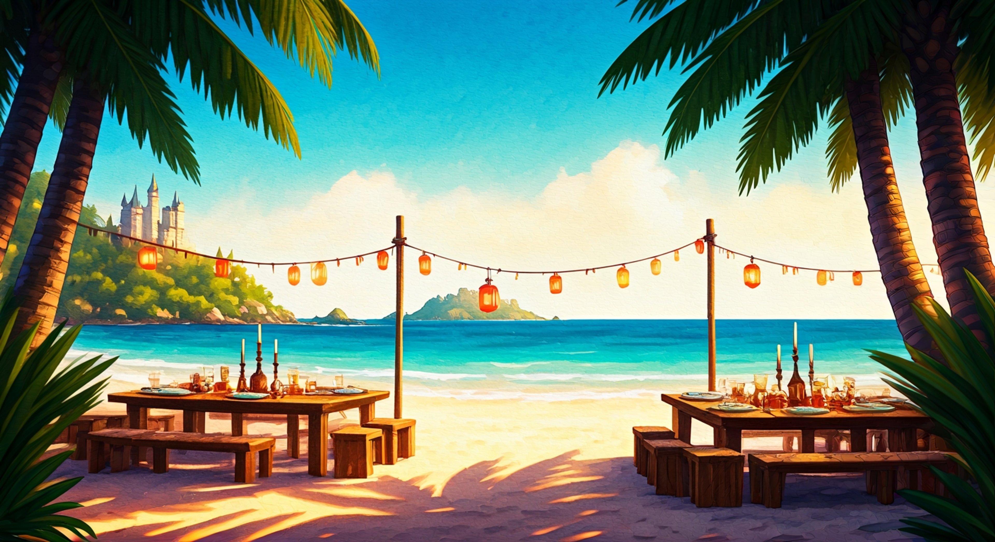 You find yourself in a heated disagreement with Summer Cleo, the normally composed retainer who has traded her usual attire for beachwear yet maintained every ounce of her authoritative presence. Her parasol taps rhythmically against the sand as her rabbit-like ears twitch with growing irritation at the apparent disruption you've caused to her carefully orchestrated beach celebration. Despite her vacation status, her dedication to proper protocol remains unwavering as she confronts you about your actions that she deems inappropriate and potentially disruptive to the harmony she's worked so hard to maintain.