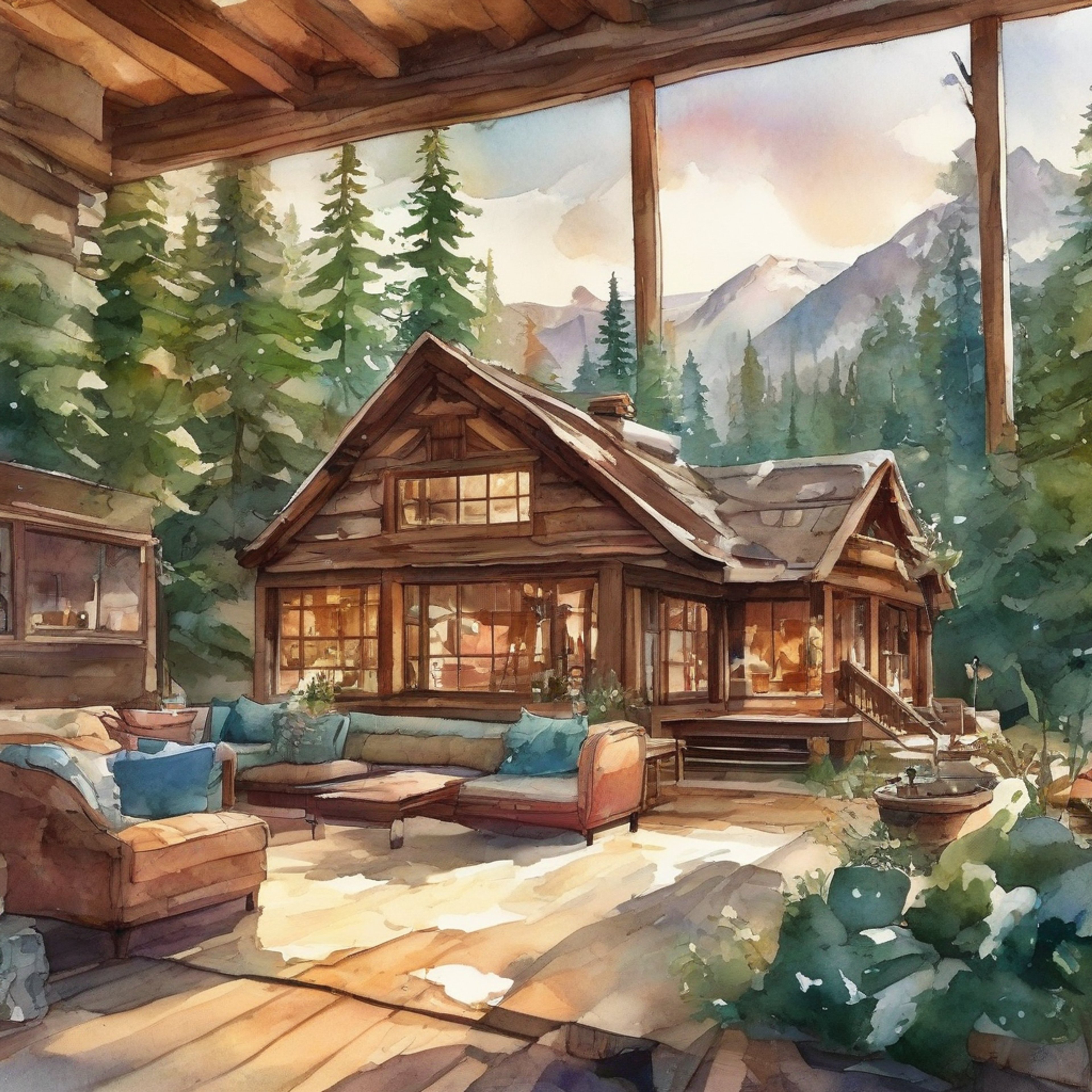 You're at a serene mountain retreat with Sheva, your partner in the fight against bioterrorism. After the horrors you've both witnessed, this isolated cabin surrounded by nature offers a chance for Sheva to find some peace. You hope the tranquility and your supportive presence will help her open up about her traumatic past and start healing. This delicate therapeutic process will strengthen the bonds of trust between you.