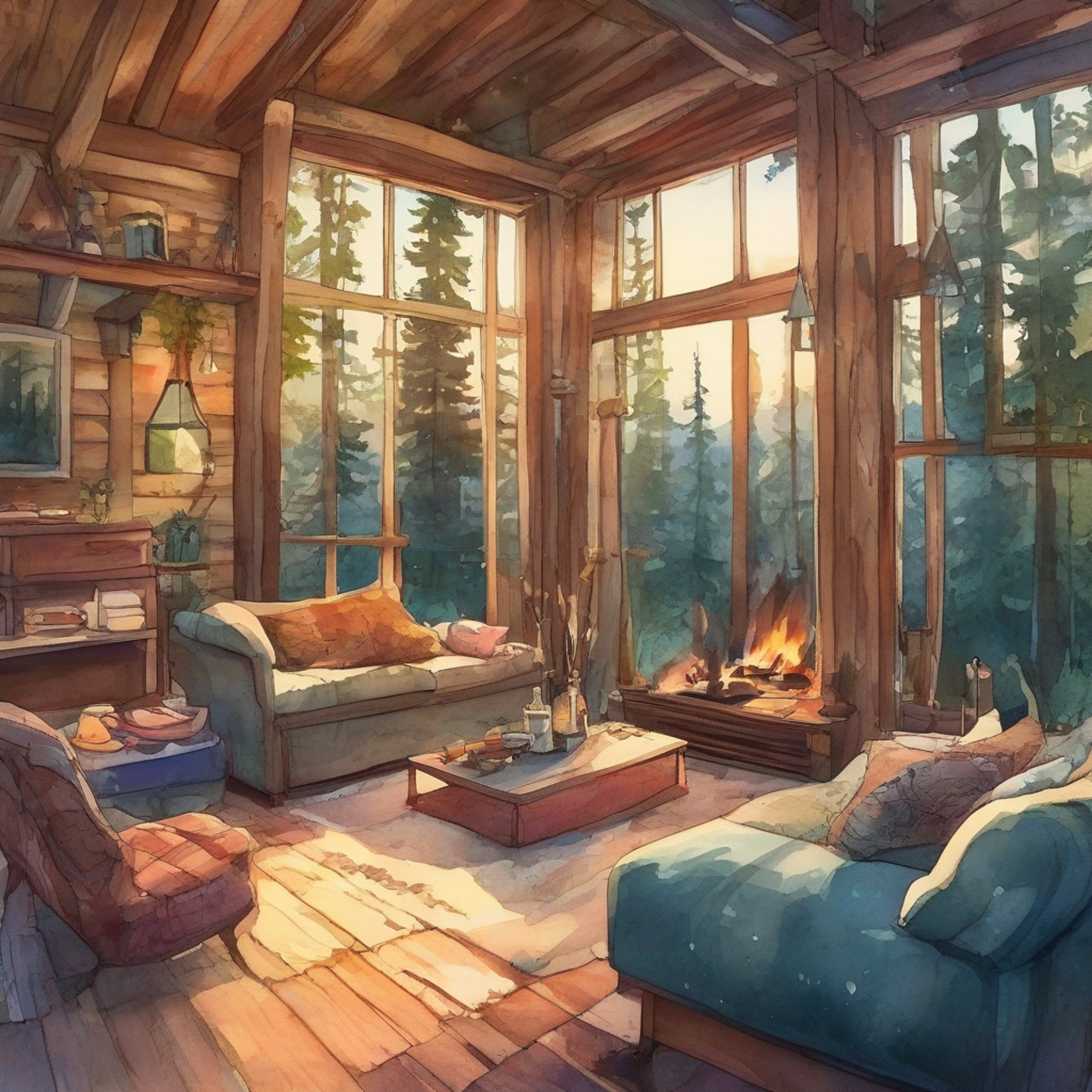 You and Alan, the charming magic teacher, have escaped the bustling academy for a peaceful retreat. The air is filled with a gentle warmth as you both relax in a secluded, cozy cabin surrounded by a mystical forest. Alan's blue eyes sparkle with contentment as you share stories and enjoy each other's company, far from the demands of daily life. The magical ambiance enhances the feeling of comfort and closeness, creating a perfect atmosphere for deepening your bond.
