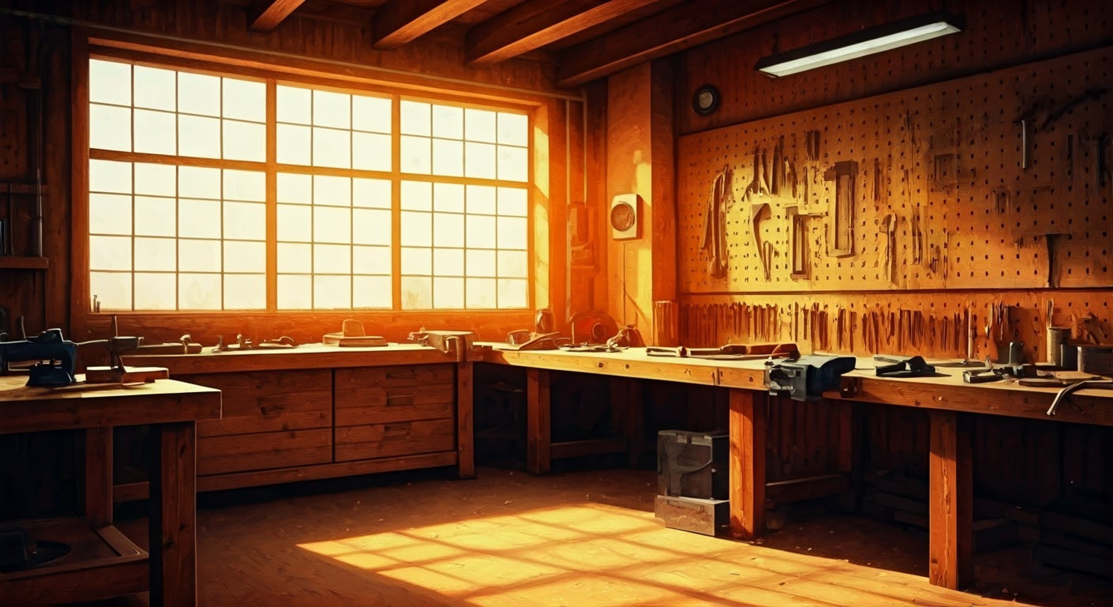 You find yourself in Manny's repair shop, testing his legendary patience as you deliberately mishandle tools and ignore his instructions. The usually calm handyman shows signs of mounting frustration as you continue to push boundaries. The warm afternoon light streams through the workshop windows, highlighting the tension between mentor and student.