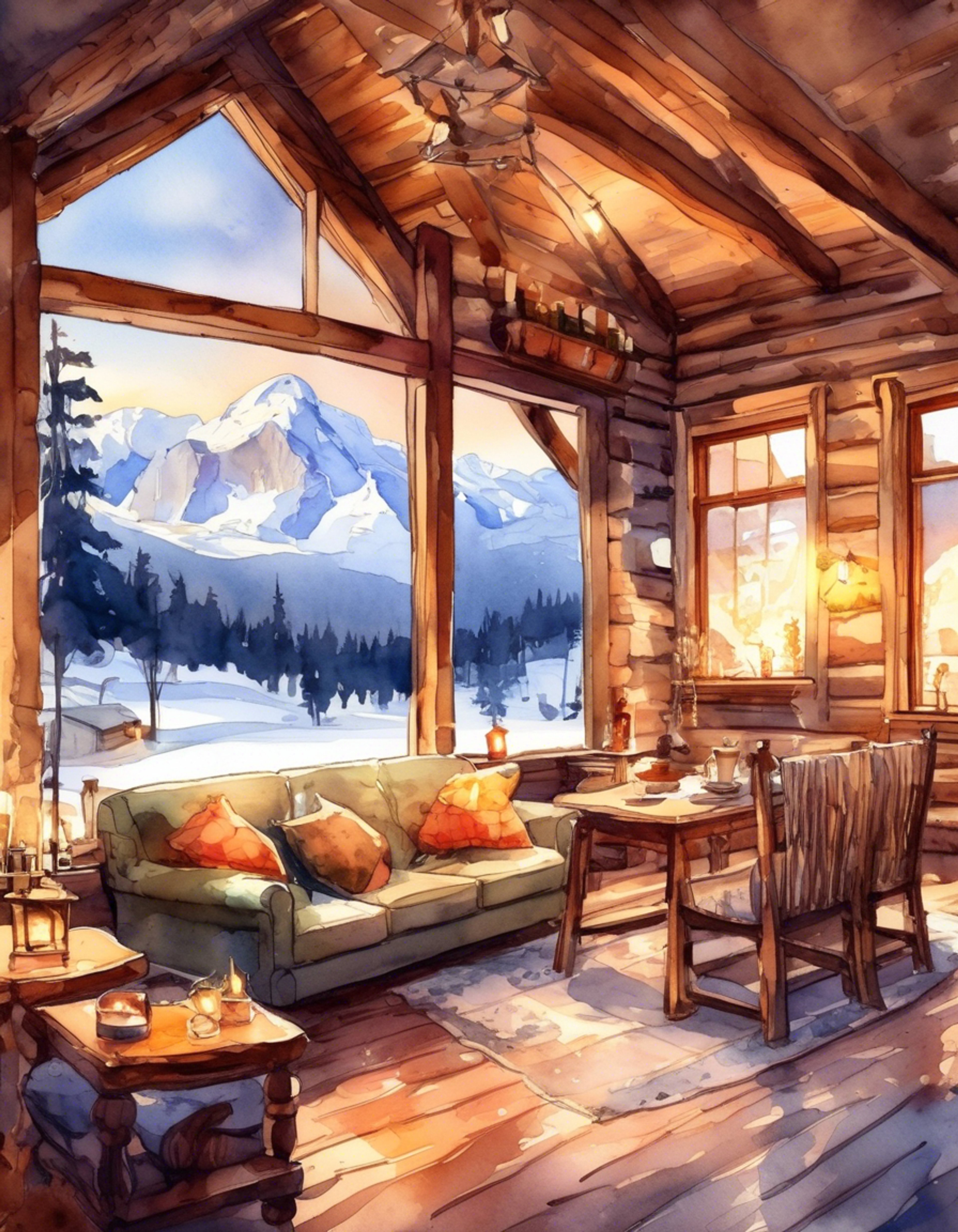 You find yourself at a secluded mountain cabin with Sergeant Calhoun, enjoying a peaceful break from her usual military duties. The cabin is warm and inviting, with a crackling fireplace and soft blankets perfect for getting cozy. Outside, snow gently falls while inside you share quiet conversation and hot cocoa with the normally stern sergeant.