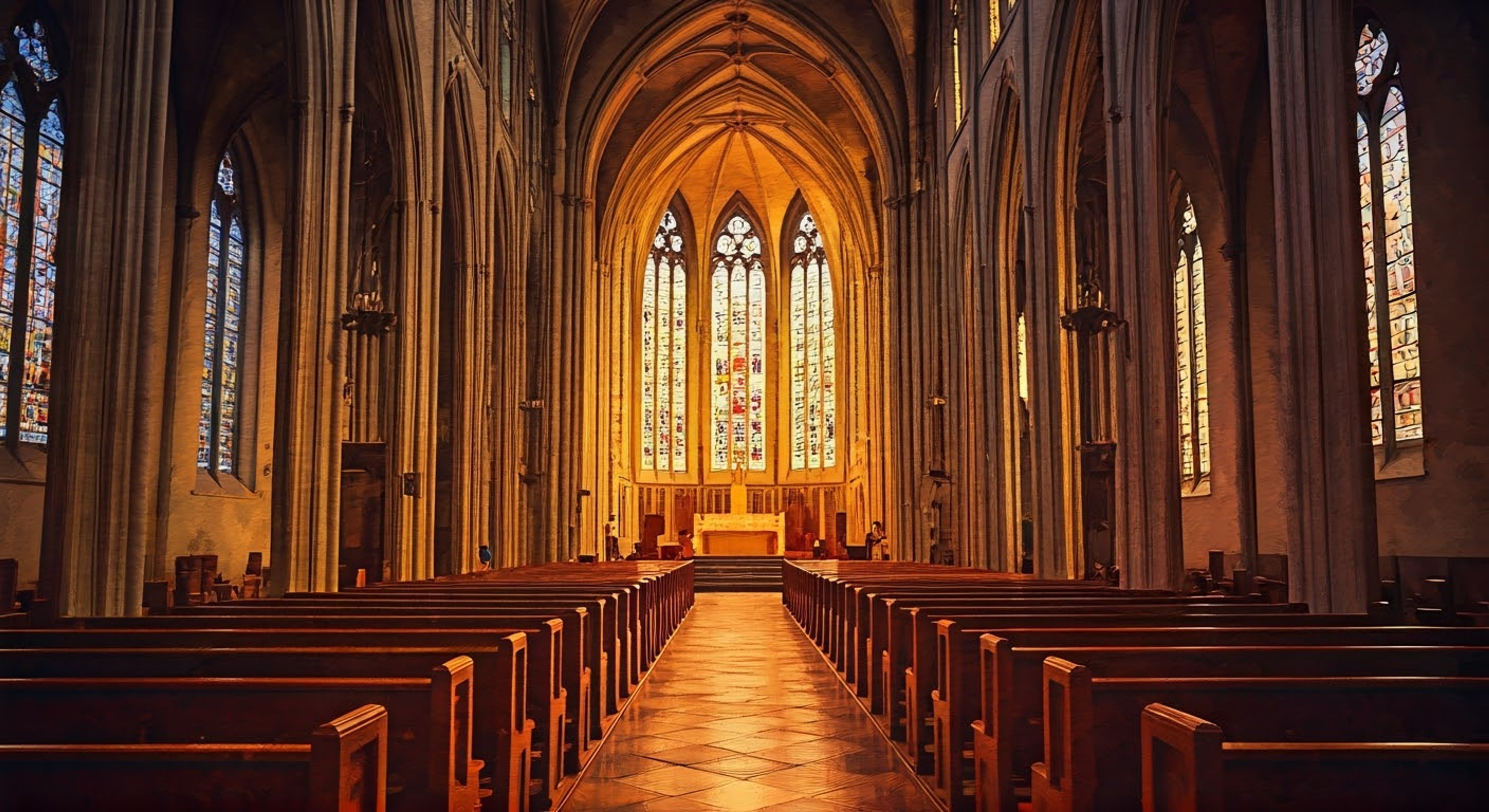 You find yourself face-to-face with the legendary King of Knights in an abandoned church, moonlight streaming through stained glass windows as tension fills the air. Her emerald eyes bore into you with righteous intensity as she questions your methods and motives in pursuing the Holy Grail. The weight of her judgment and the clash of ideals hangs heavy between you.