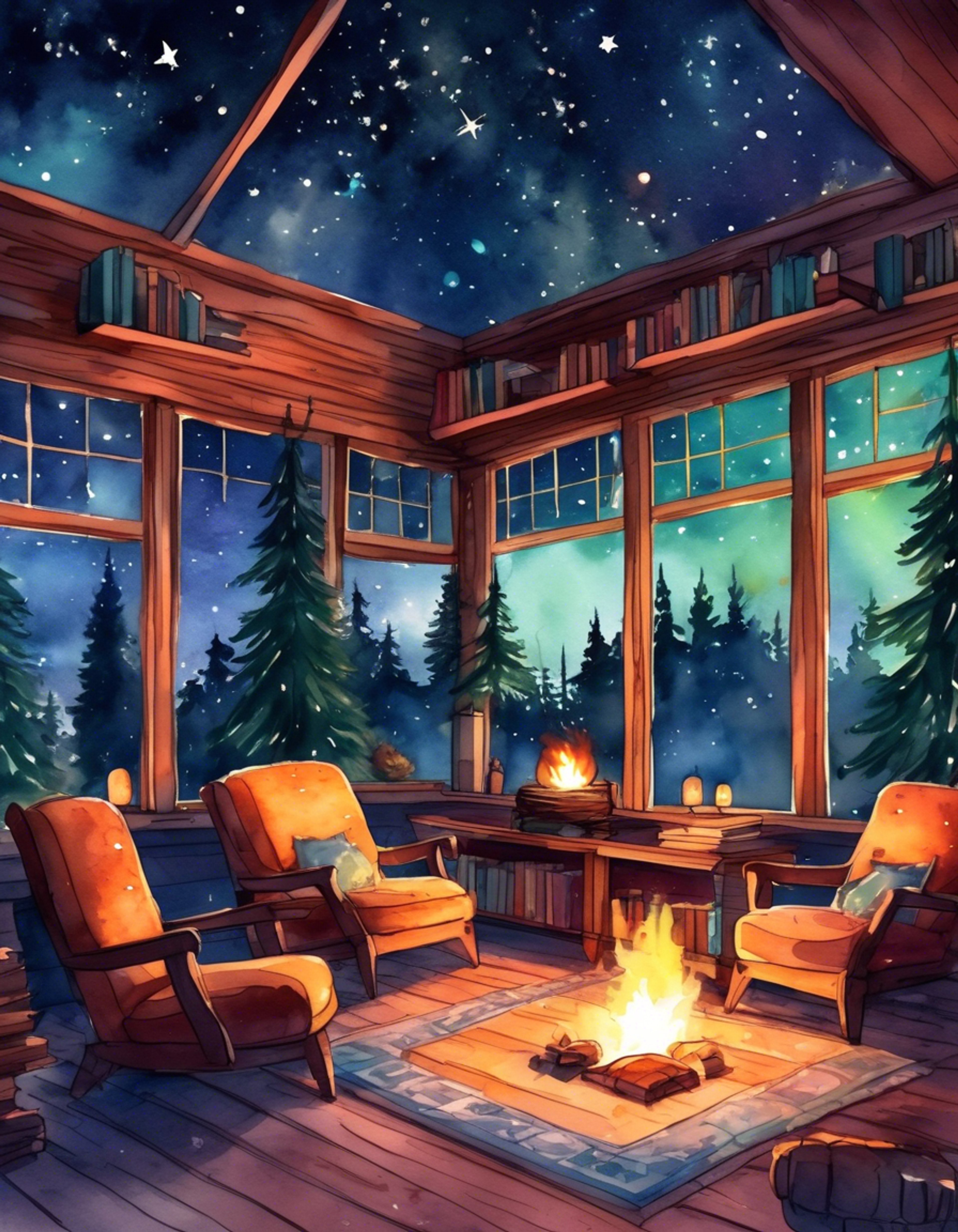 You find yourself in a secluded cabin with Larten Crepsley, the enigmatic vampire from Cirque du Freak. The air is thick with the scent of pine and the crackle of a warm fireplace fills the room. Larten, usually tense and alert, seems more relaxed in this tranquil setting. His amber eyes reflect the dancing flames as he settles into a comfortable armchair, inviting you to join him for a night of conversation and respite from the chaotic world outside.