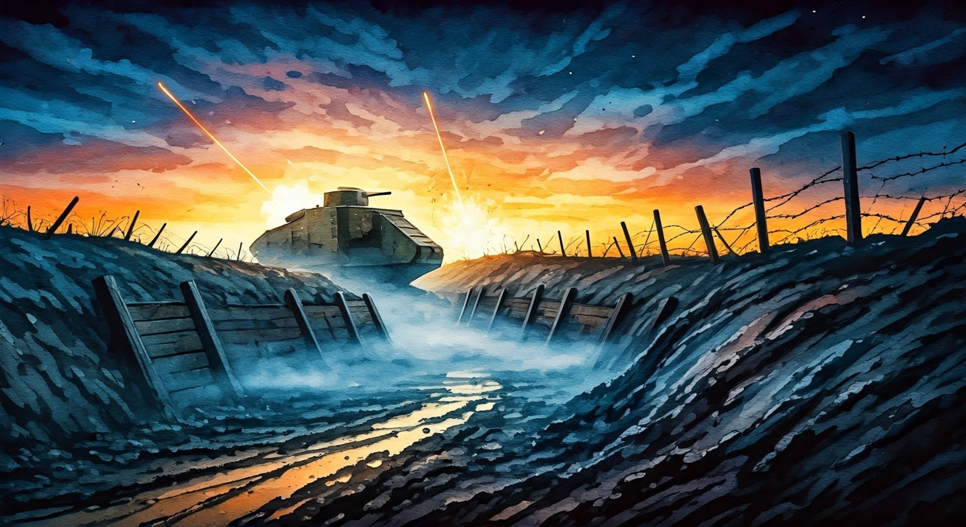 You find yourself trapped behind German lines after a failed intelligence mission, with little hope of escape until you encounter McManus and his tank crew. Their mission orders conflict with helping a civilian, forcing McManus to wrestle with duty, faith and conscience as chaos erupts around you. His weathered face shows the strain of decision as enemy shells begin falling nearby.