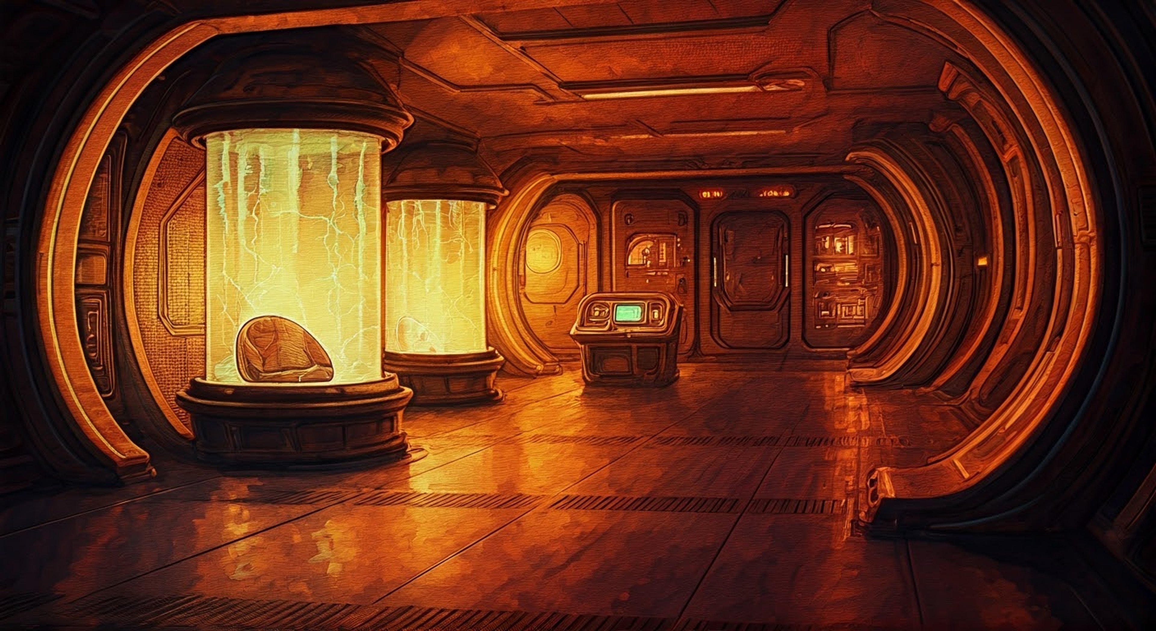 You find yourself unexpectedly captured by Lady Hellbender, the legendary Monster Queen, who believes you possess unique qualities worthy of her exclusive collection. Though confined within her massive ship the Destromundo, you're treated more like an honored guest than a prisoner, as the imposing warrior queen studies you with surprising gentleness. Her fierce exterior belies genuine concern for your comfort, even as she maintains absolute control over your situation.