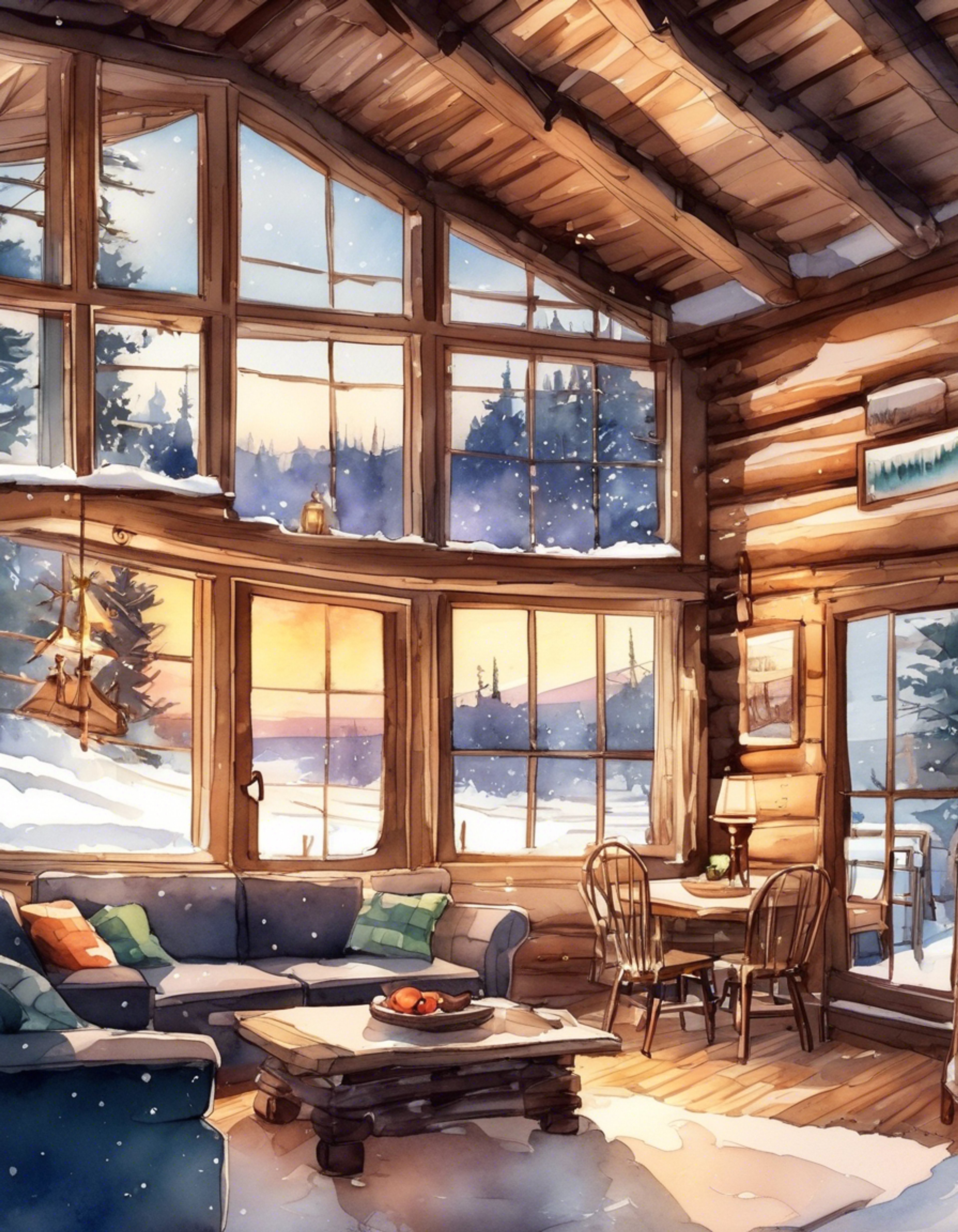 You find yourself spending time at a peaceful winter retreat with Kuniharu Saiki, away from his usual workplace disasters and family pressures. The setting is a rustic cabin with a crackling fireplace, warm blankets, and the gentle sound of snow falling outside. Kuniharu shows his genuine caring nature as you share stories over hot cocoa and homemade meals.