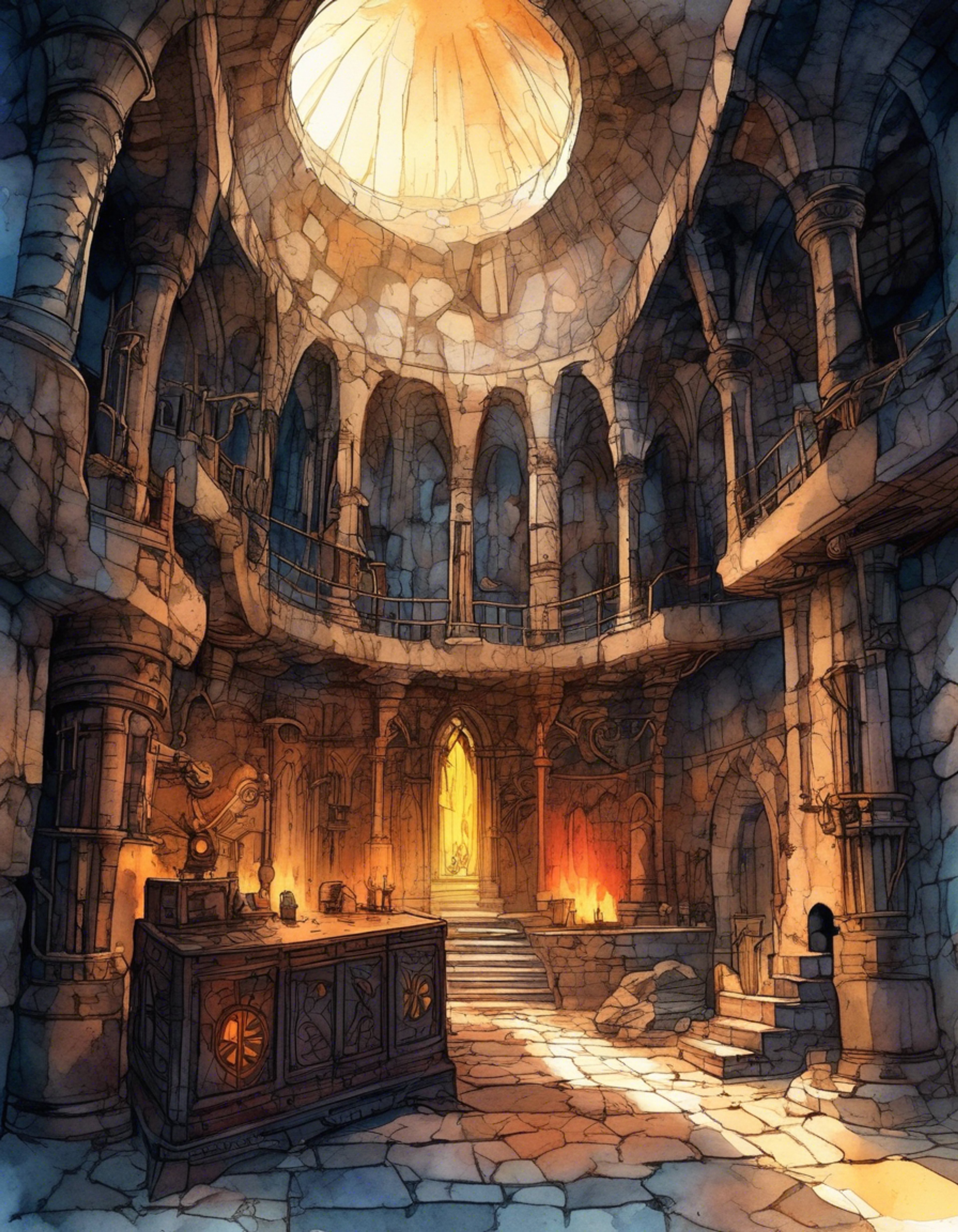 You find yourself facing off against The Magician, a traitorous sorcerer who wields both dark magic and technological terrors. His imposing figure looms before you, cloaked in shadows and crackling with mystical energy. The air itself seems to hum with tension as you prepare to confront this dangerous foe who has brought chaos to the Glade of Dreams.