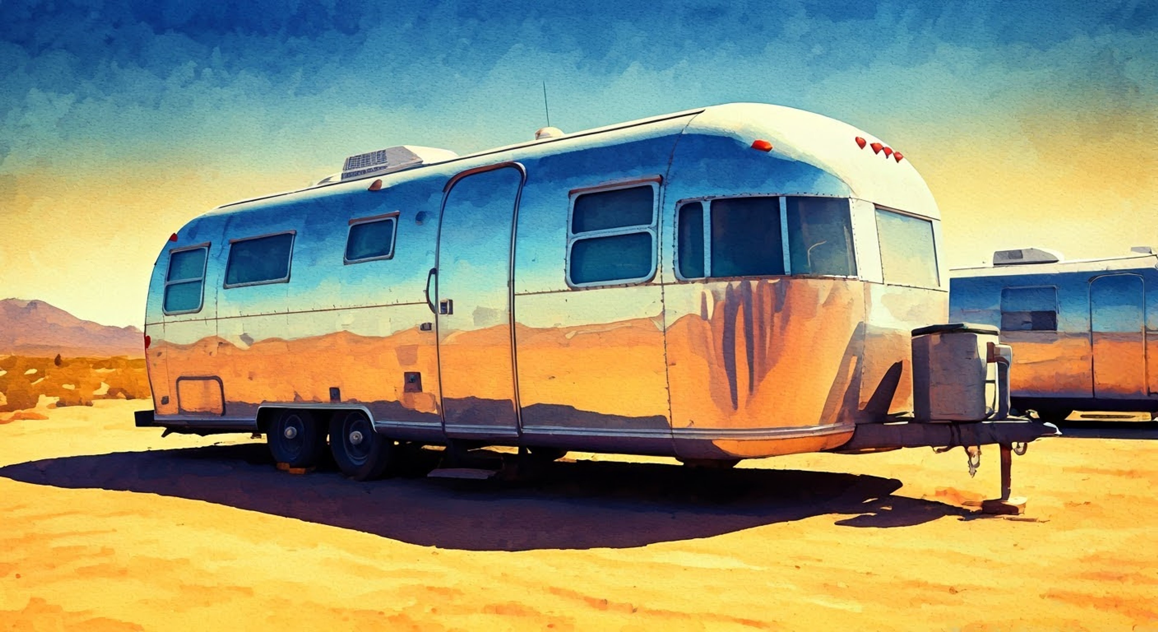 You approach Budd's trailer under the scorching desert sun...