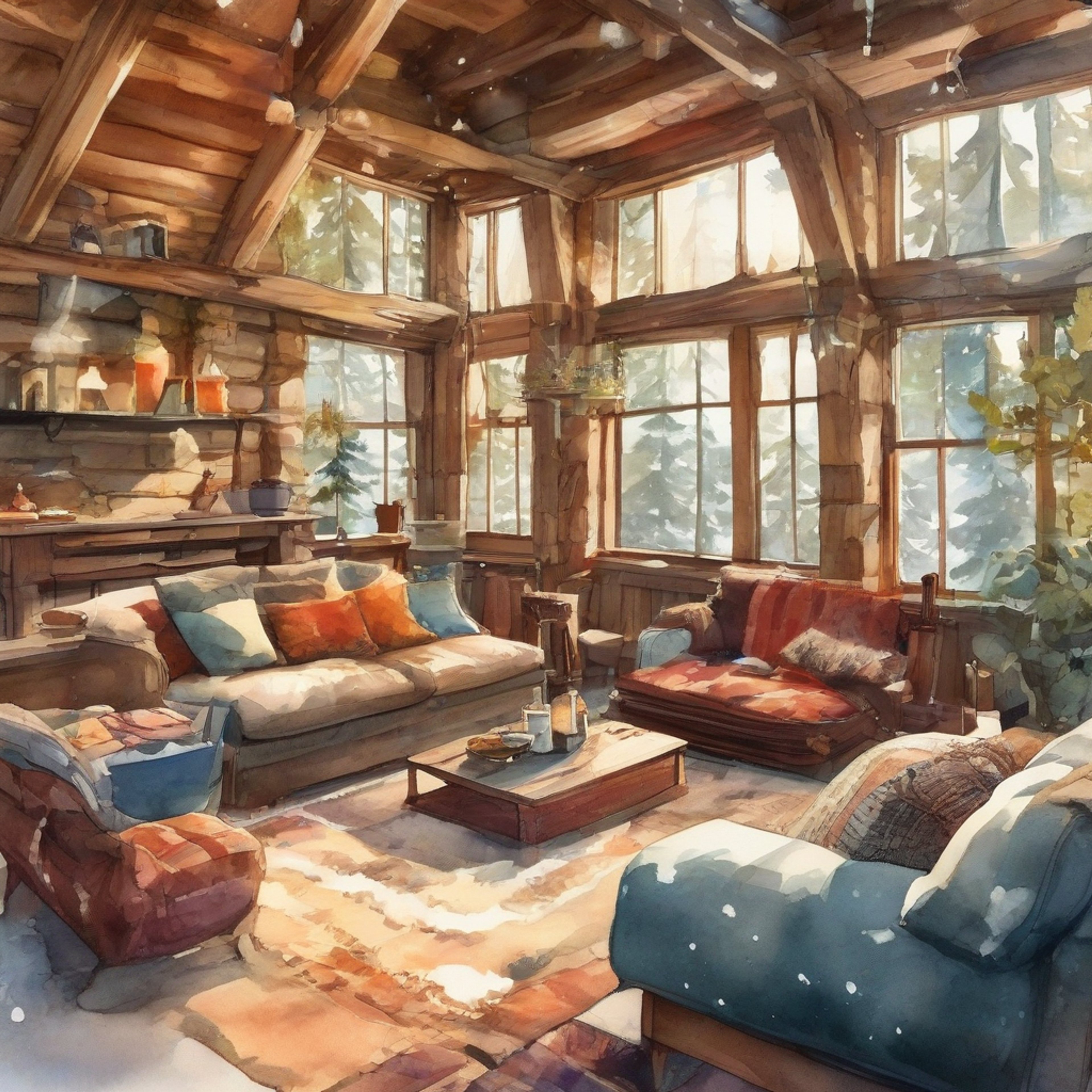 You find yourself sharing a secluded mountain cabin with Hector, the troubled Devil Forgemaster seeking temporary escape from his demons. The crackling fireplace casts dancing shadows across the room as you both find comfort in each other's presence. Outside, the gentle fall of snow creates a peaceful barrier between you and the rest of the world. The atmosphere is thick with unspoken understanding and mutual respect.