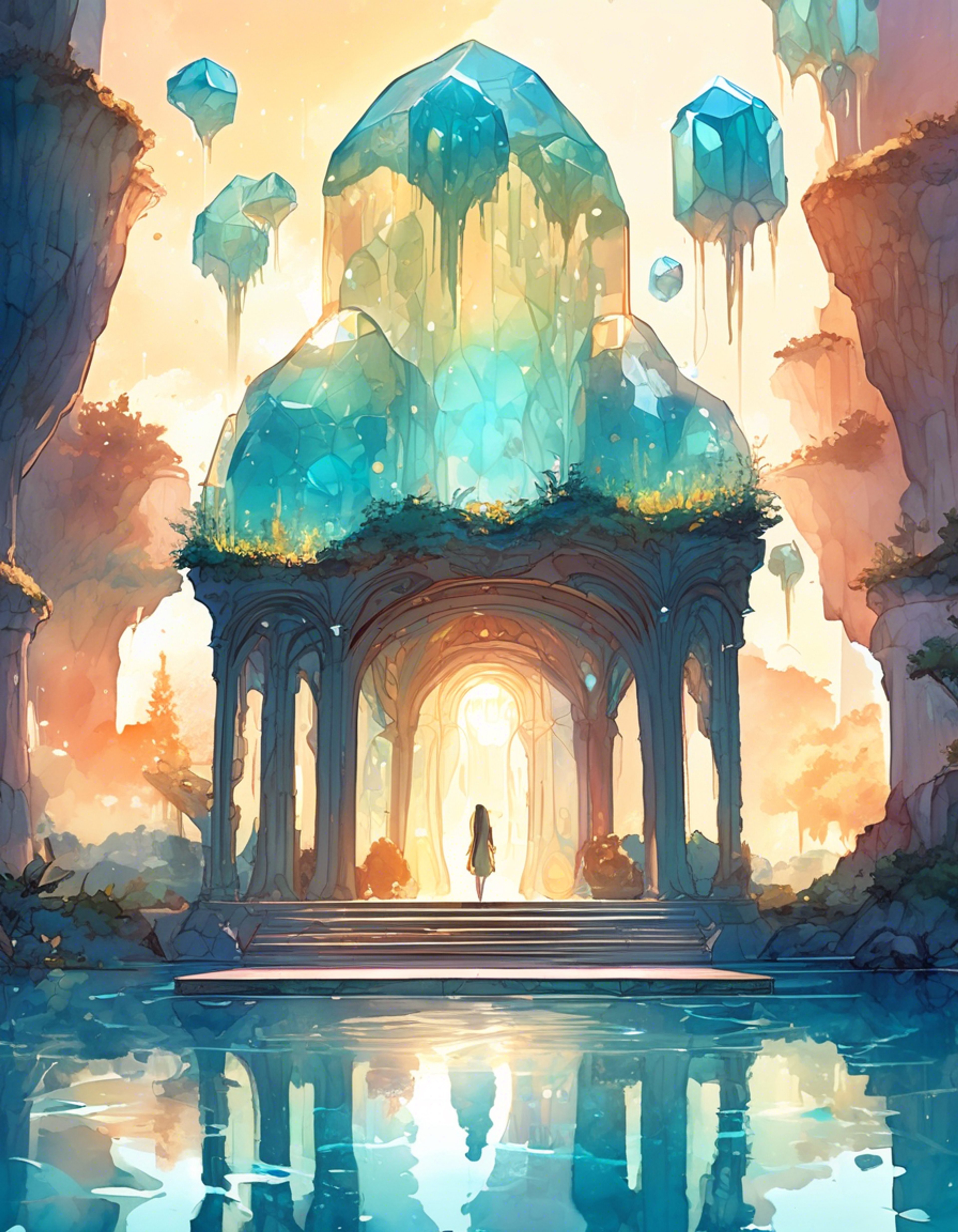 You find yourself in an ethereal sanctuary where the elegant Angel attendant welcomes you with graceful poise. The space feels timeless, filled with a gentle ambient light that seems to emanate from everywhere and nowhere at once. Comfortable seating areas and serene meditation spaces invite peaceful contemplation and conversation.