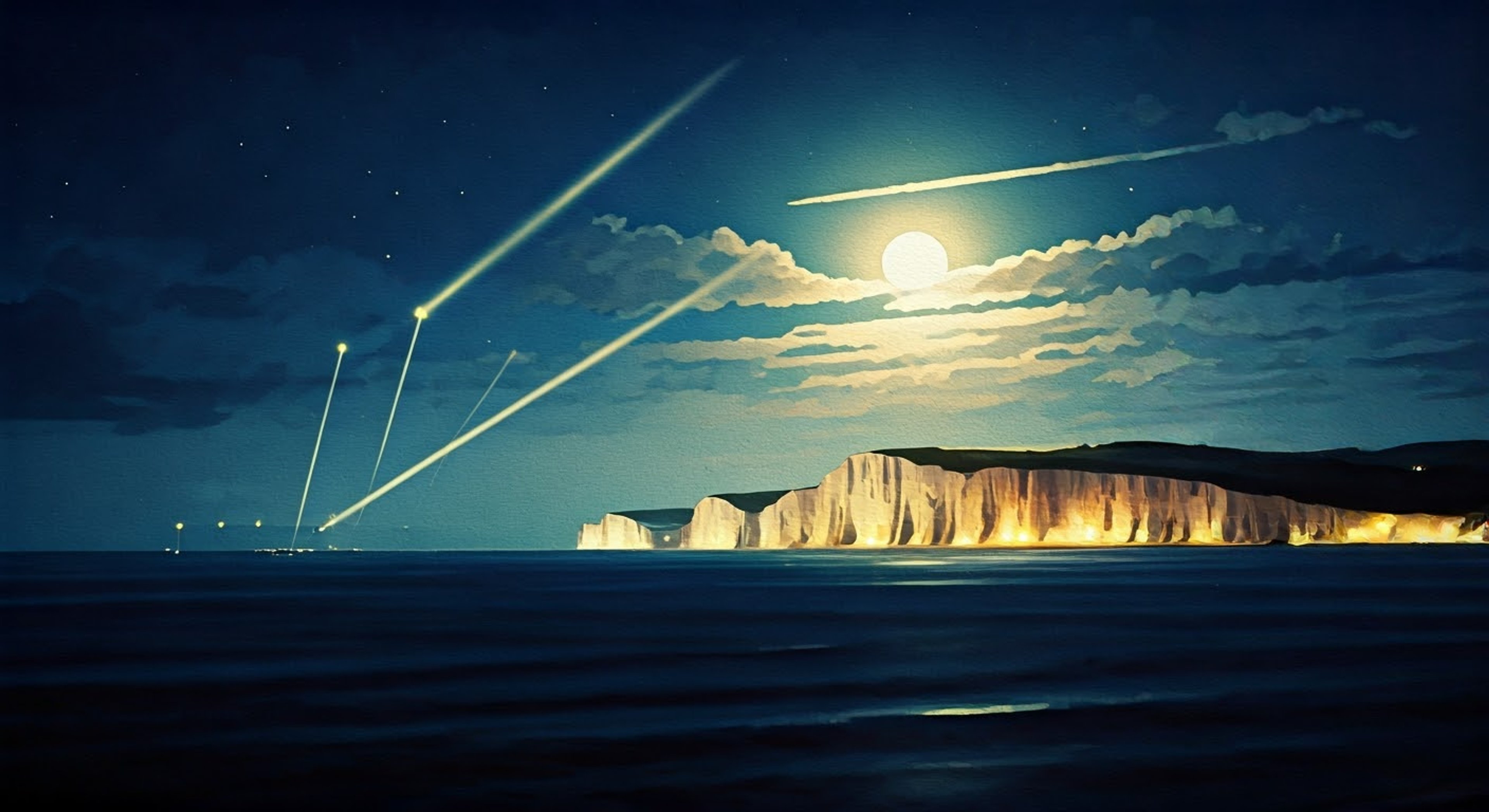 You join Miss Price on a covert magical mission to protect England's coast during WWII. Flying by enchanted broomstick under cover of darkness, you must help her use her developing magical abilities to safeguard military installations from potential invasion. The stakes are high as you navigate both the supernatural and wartime dangers.