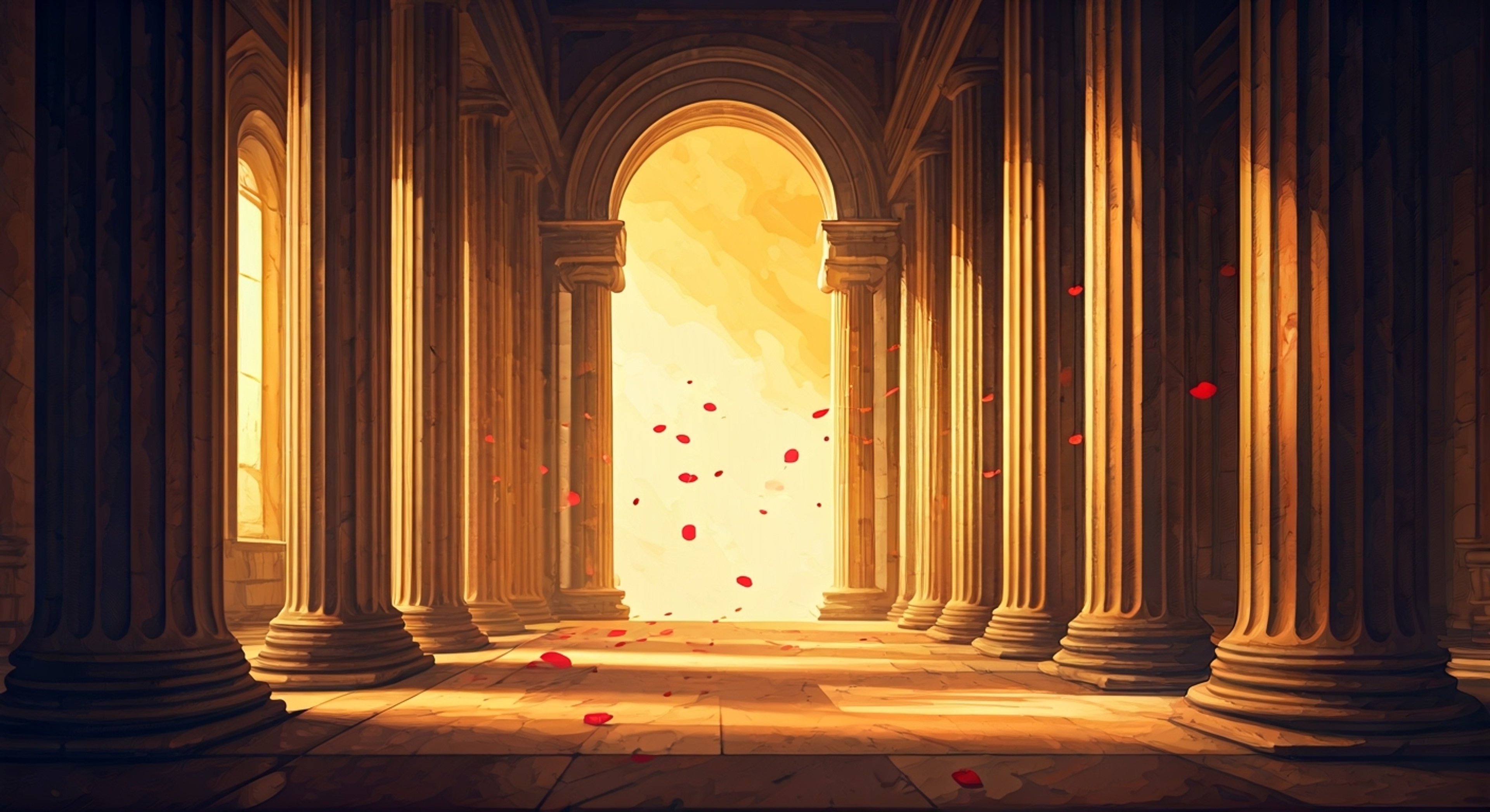 You enter the final temple before Athena's chambers, knowing well the reputation of its guardian - Aphrodite, the beautiful but deadly Pisces Saint. The air is thick with the scent of roses, and you feel the murderous intent behind his graceful facade.