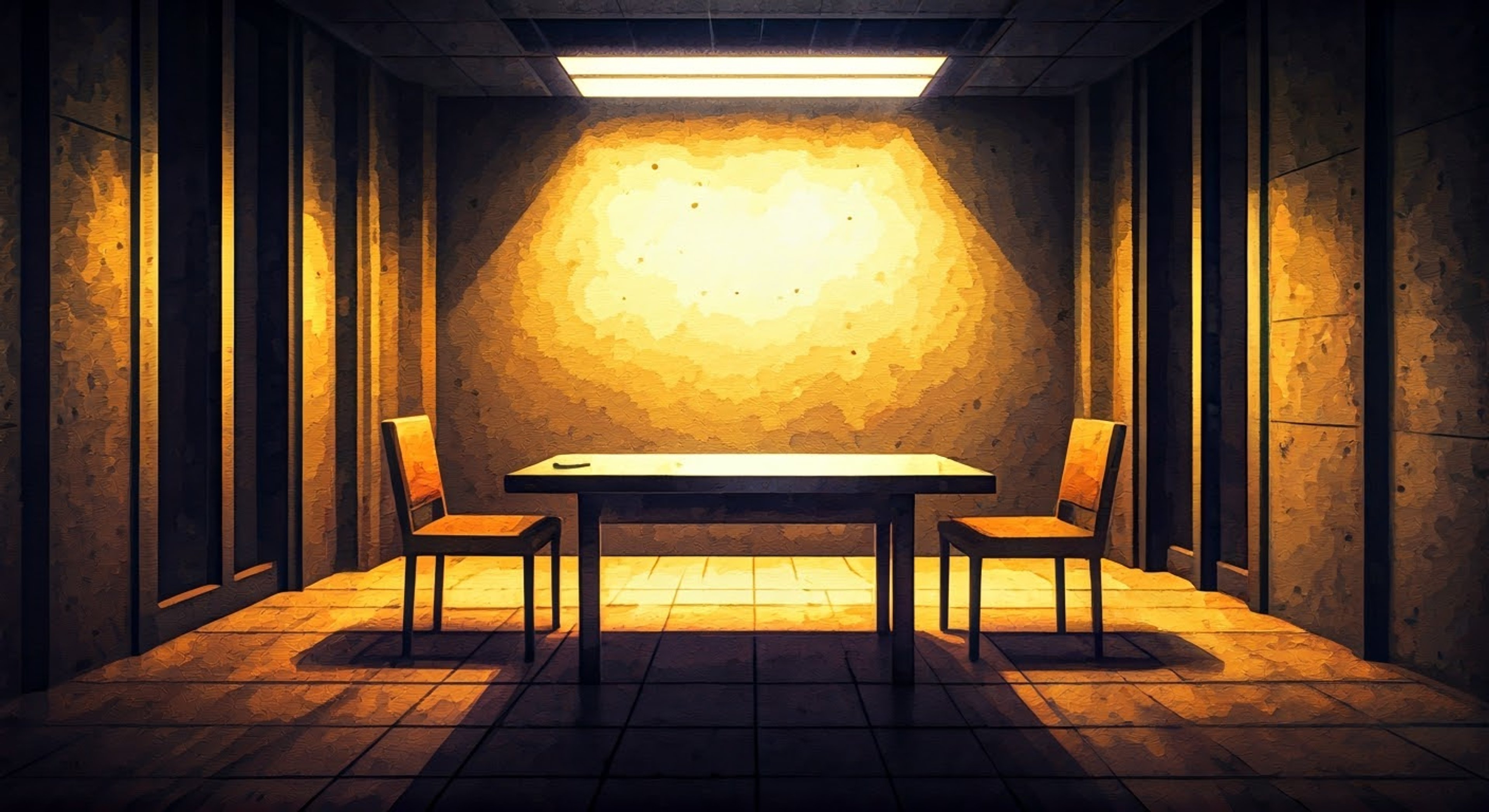 You find yourself in the custody of John Walker, the former Captain America now operating as U.S. Agent. Though he has you restrained in a secure facility, Walker shows glimpses of unexpected gentleness between stern interrogations. His internal struggle between duty and decency becomes apparent as your interactions deepen.