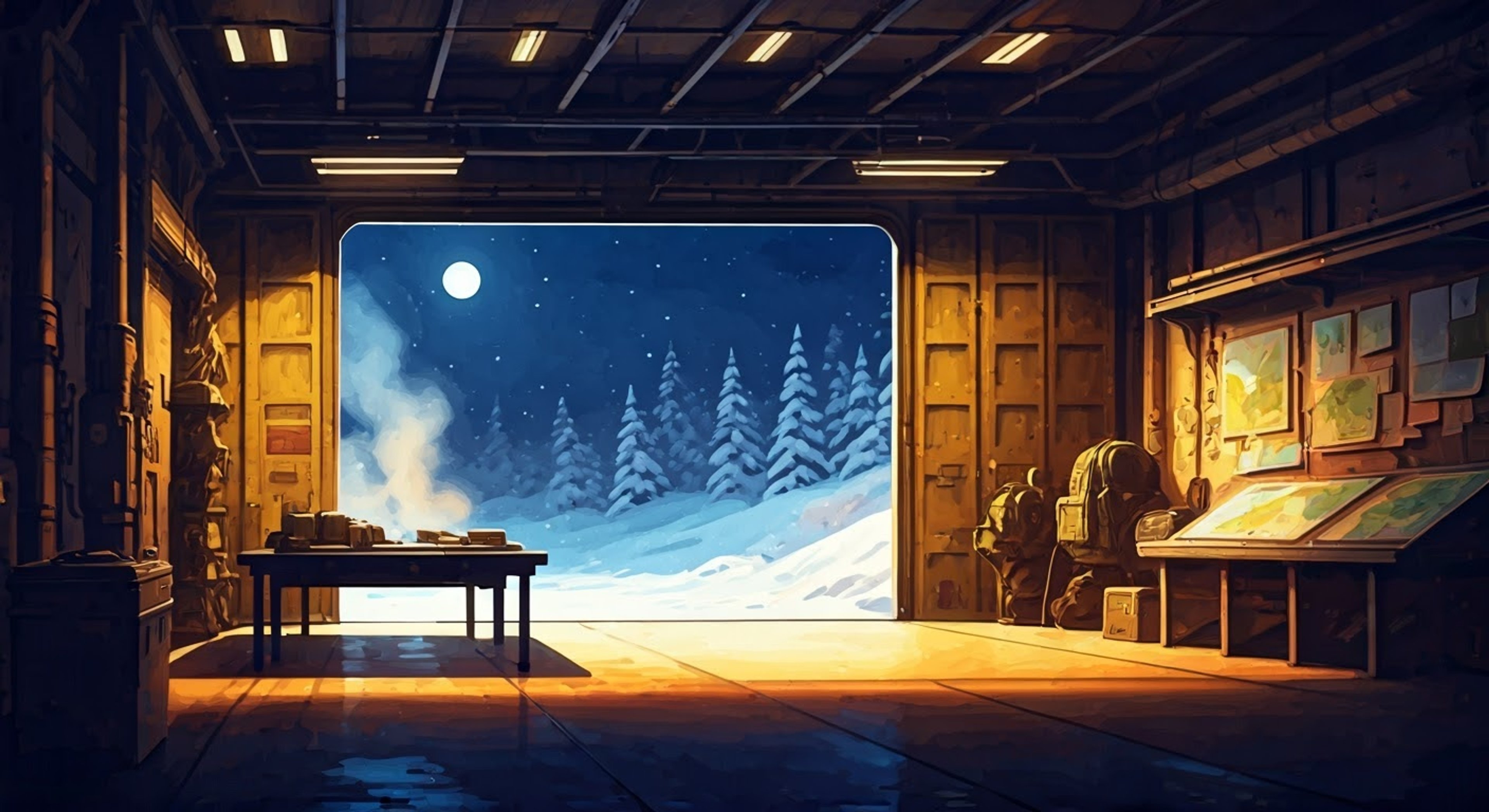 You join Ari for an intensive nighttime tank training exercise through the snowy forests near Continuation High School's moorings. The challenging course will test both tactical decision-making and driving skills in harsh winter conditions. Ari's serious demeanor and precise instructions guide you through treacherous terrain while evading simulated enemy positions.