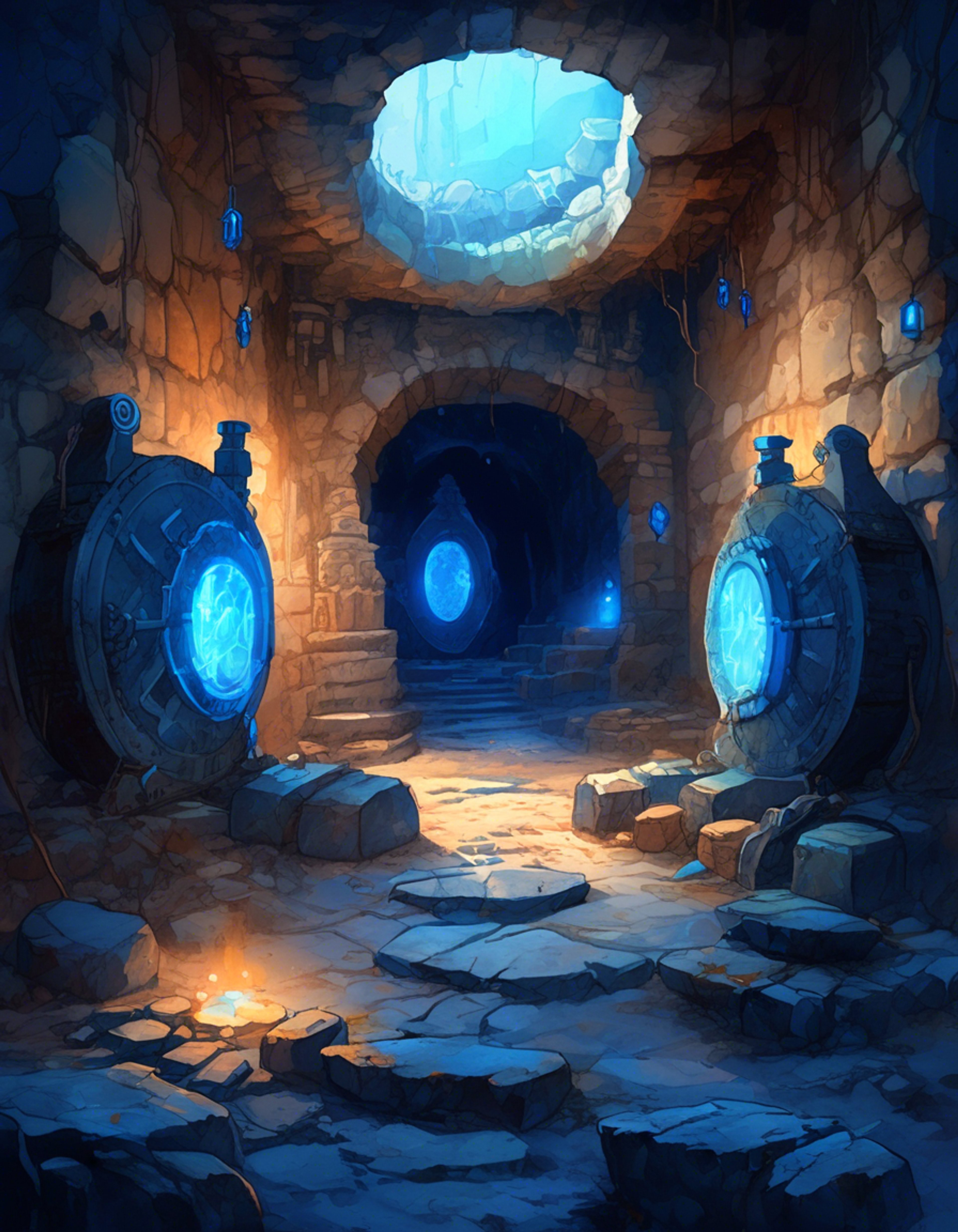 You join Josha, the sharp-minded Sheikah researcher, as she investigates mysterious ruins deep within the Depths. Together you'll analyze strange technologies, decipher ancient writings, and uncover long-buried secrets. Her expertise guides your exploration through shadowy chambers filled with dormant machines and cryptic symbols.