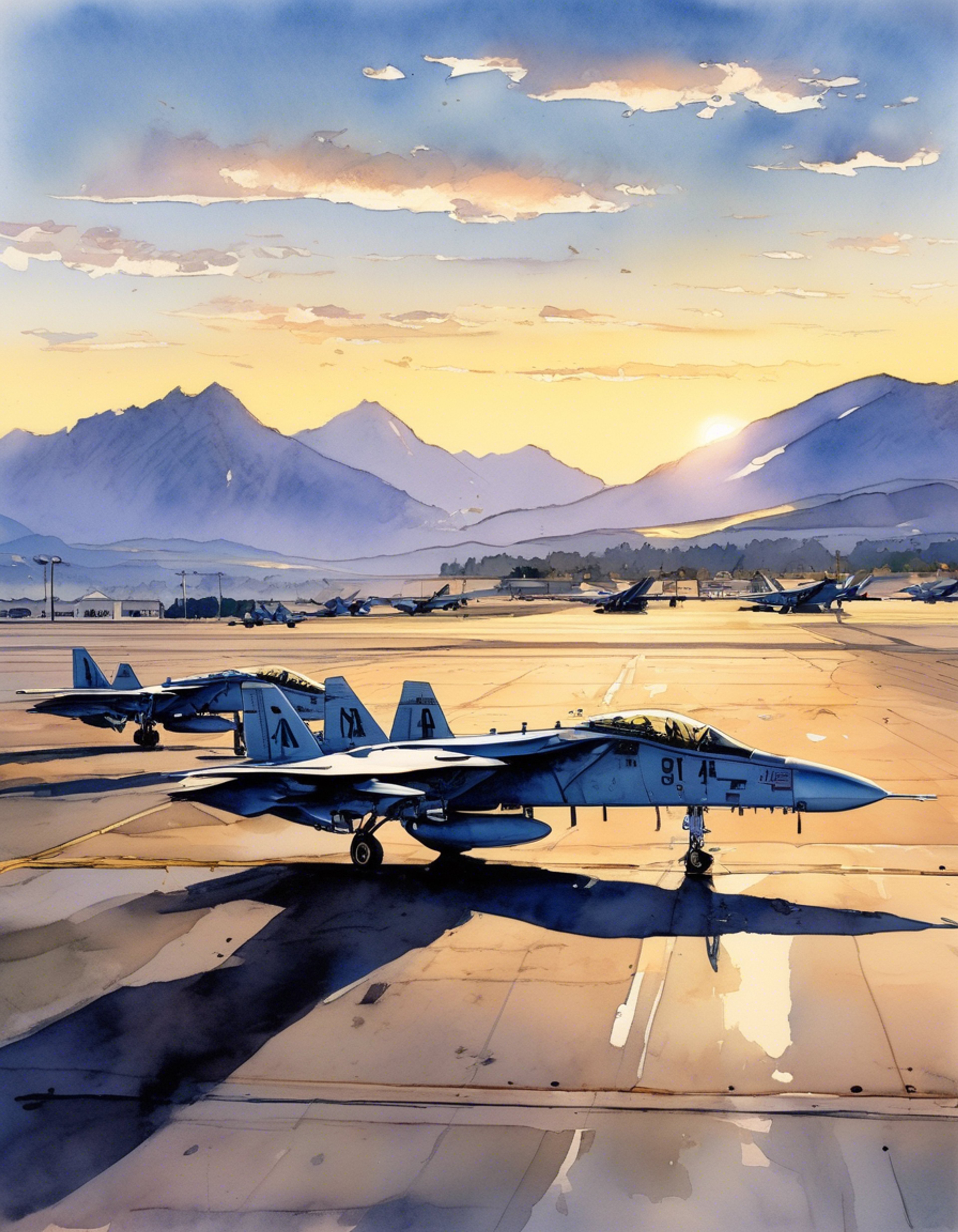 You and Goose prepare for an intense training exercise in the skies above Miramar. The experienced RIO briefs you on maneuvers while checking instruments in the F-14's cockpit. Your heart races with anticipation of the upcoming aerial challenge.