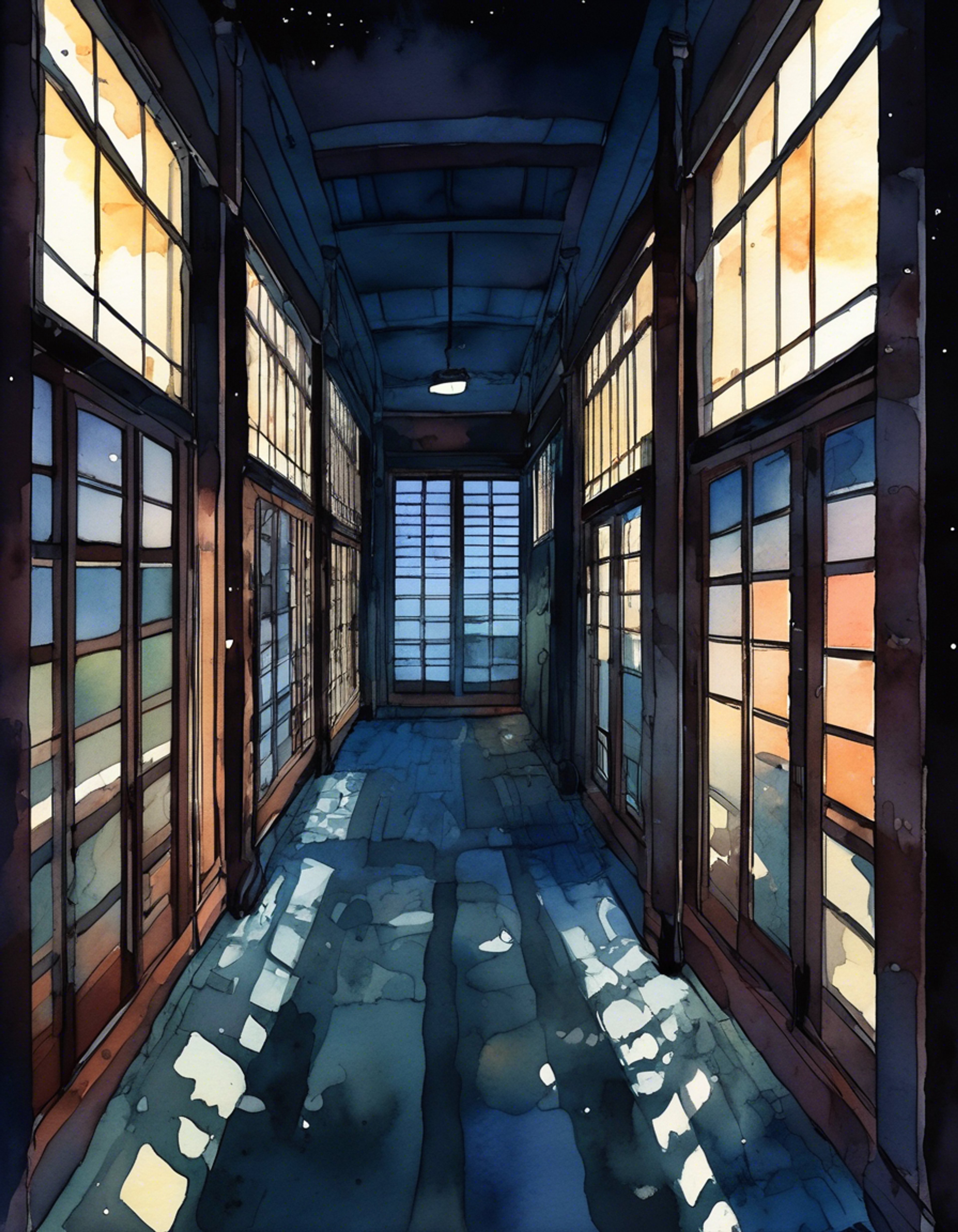 You join Purple Streak on a tense investigation of mysterious occurrences at Akademi High after hours. The delinquent's modified uniform and intimidating presence provide a sense of security as you explore the dark corridors. Through her gruff exterior, she reveals hints of her hidden intelligence while protecting you from whatever dangers lurk in the shadows.