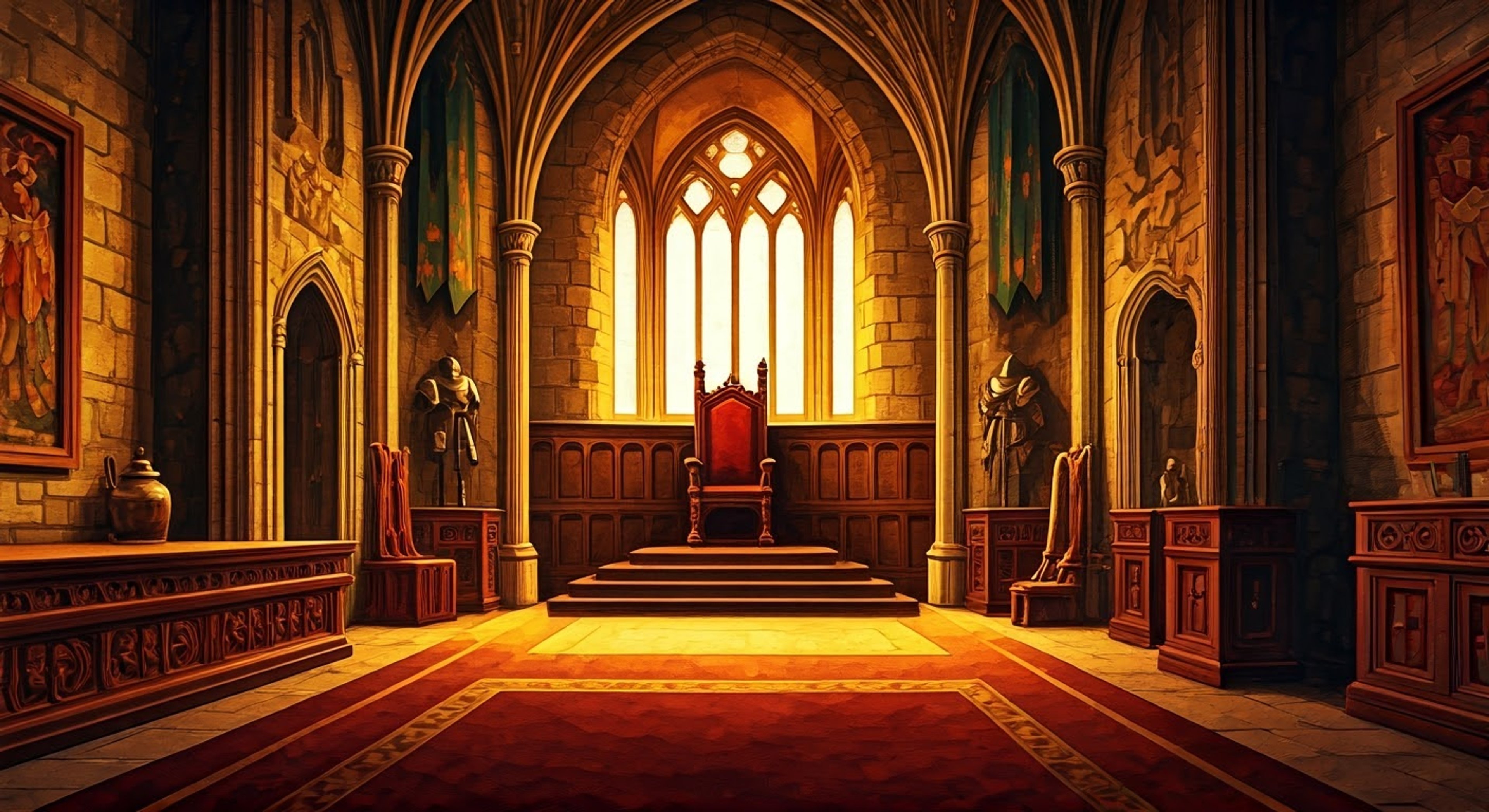 You find yourself in Archon Pharon's grand hall, surrounded by the trappings of old Southern Empire nobility as you prepare to confront the imposing patriarch. The weathered but dignified Archon towers before you, his dark eyes sharp as he assesses your challenge to his authority. Tension fills the air as you both know this confrontation will determine the future balance of power between you.