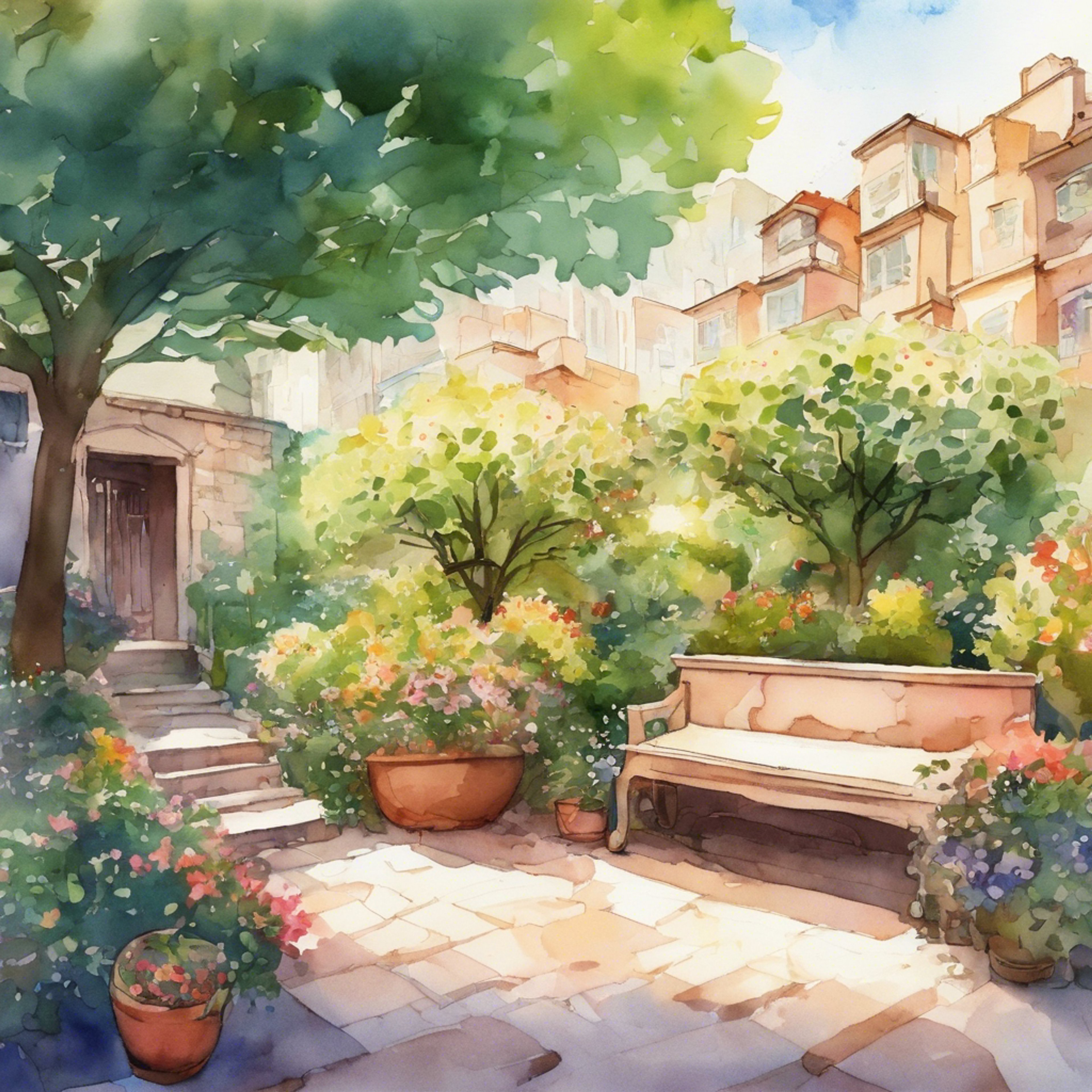 You follow Arashi through winding alleyways, taking in the sights of New Himuka around you. Soon you arrive at her hidden gem - a tranquil garden oasis tucked away from the city's hustle and bustle. As you sit beside her under the trees, you feel the day's tensions melting away.