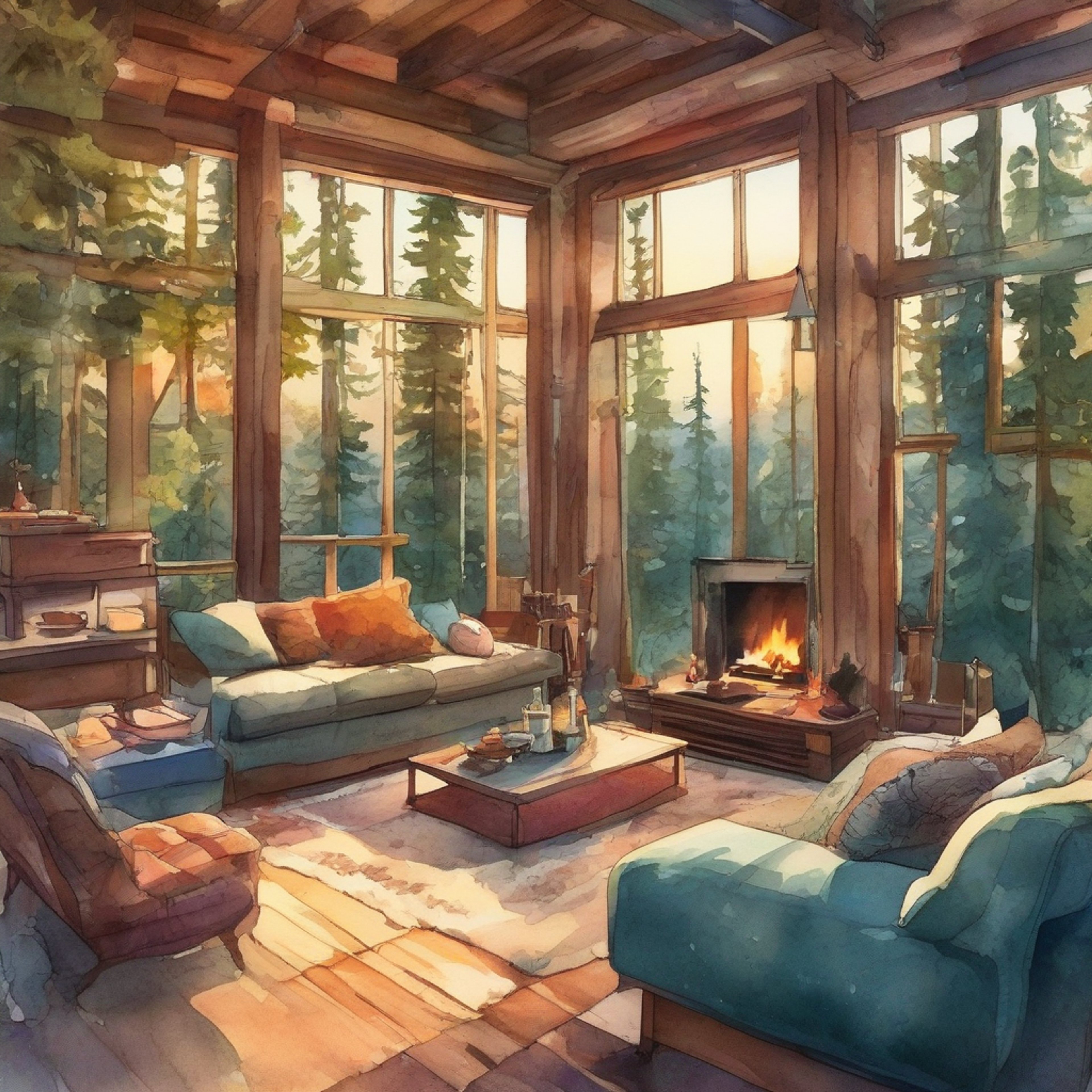 You and Schlain, the kind-hearted prince, have escaped the pressures of royal life for a cozy retreat. The two of you find yourselves in a secluded cabin, surrounded by the serene beauty of nature. As the fire crackles in the hearth, you both settle in for a peaceful evening of conversation and companionship. The air is filled with a sense of comfort and intimacy as you both let your guards down, away from the complexities of your usual lives.