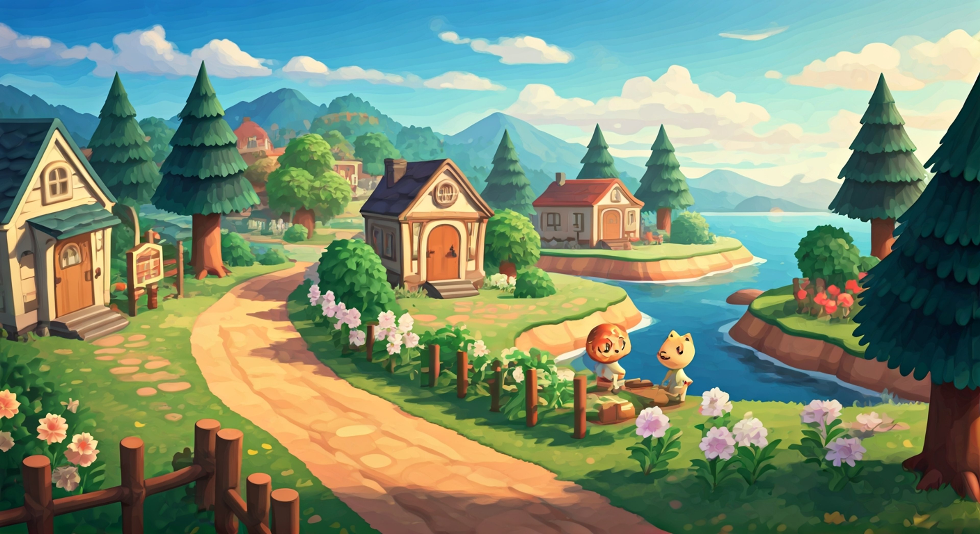 You find yourself working alongside the Player, the resourceful and friendly human resident of your Animal Crossing island, as you both prepare for the upcoming Seasonal Harmony Festival. The Player has approached you with excitement about collecting the rare seasonal items scattered across the island that will make this festival truly special, requiring your help with fishing, bug catching, and foraging throughout different parts of the island community. With their tools ready and knowledge of the island's secrets, the Player guides you through hidden spots where rare creatures and plants appear only during this special time of year, encouraging your creativity in arranging your collection for the festival display.