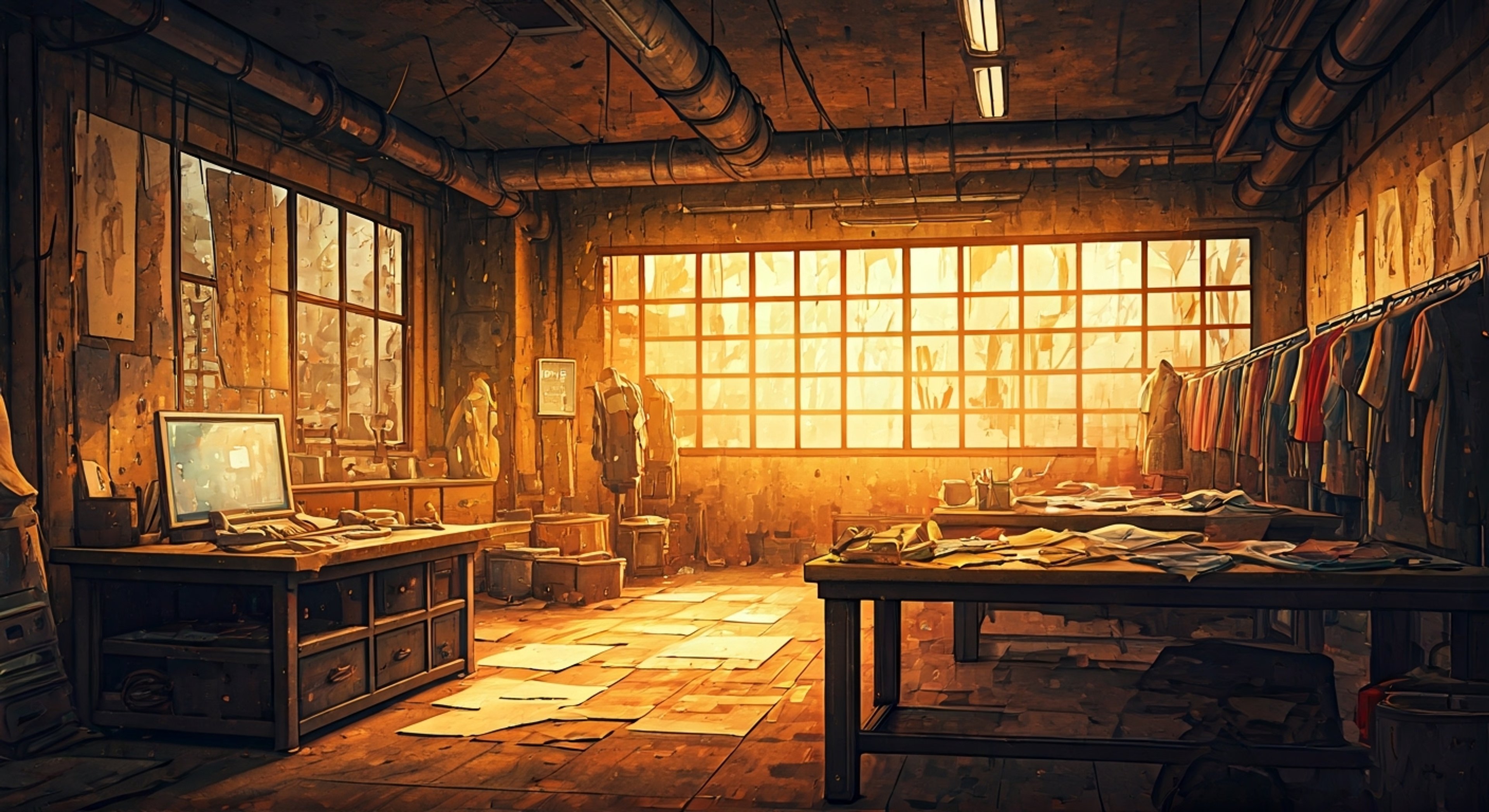 You find yourself in a heated exchange with Lyra over her latest collection, which pushes the boundaries between artistic expression and practical survival needs. The tension builds as you challenge her vision, questioning whether her designs truly serve the community's needs in this harsh world. Your confrontation takes place in her studio, surrounded by her provocative creations that blur the line between protection and provocation.