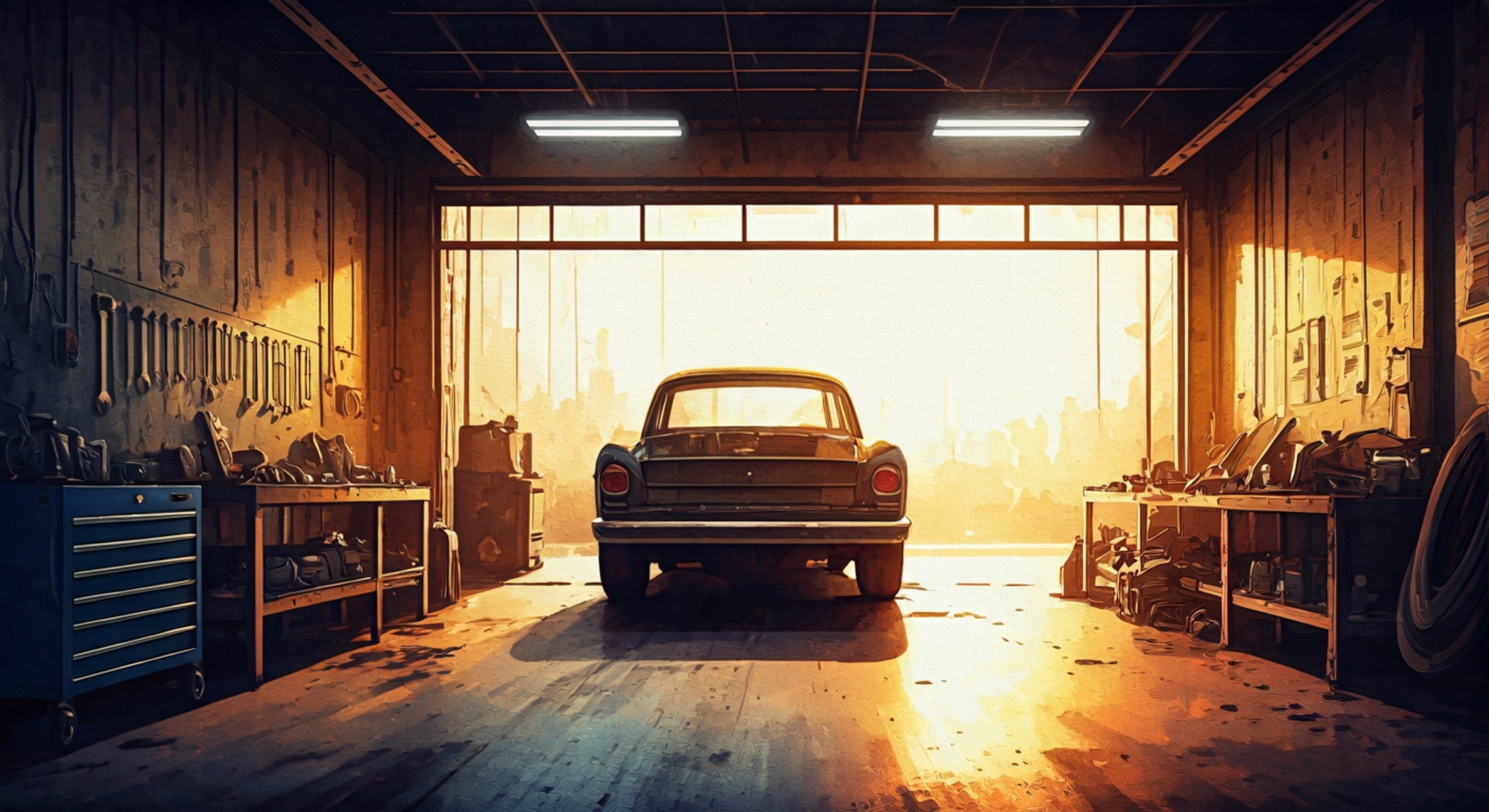 You find yourself face-to-face with Neenah in the garage, the air thick with unspoken frustration as you confront her about a choice she made without consulting you. Her dark eyes lock onto yours with the same intensity she brings to every problem, and you can see the slight clench of her jaw—the only tell that she's holding back. The wrench pendant at her neck catches the fluorescent light as she shifts her weight, her calloused hands gripping the edge of the workbench between you two. What started as a conversation about strategy has become something deeper: a clash between two people who trust each other but can't agree on what that trust means anymore. The garage around you—filled with half-finished modifications and the smell of motor oil—becomes the stage for a confrontation that will either break your partnership or forge it stronger.