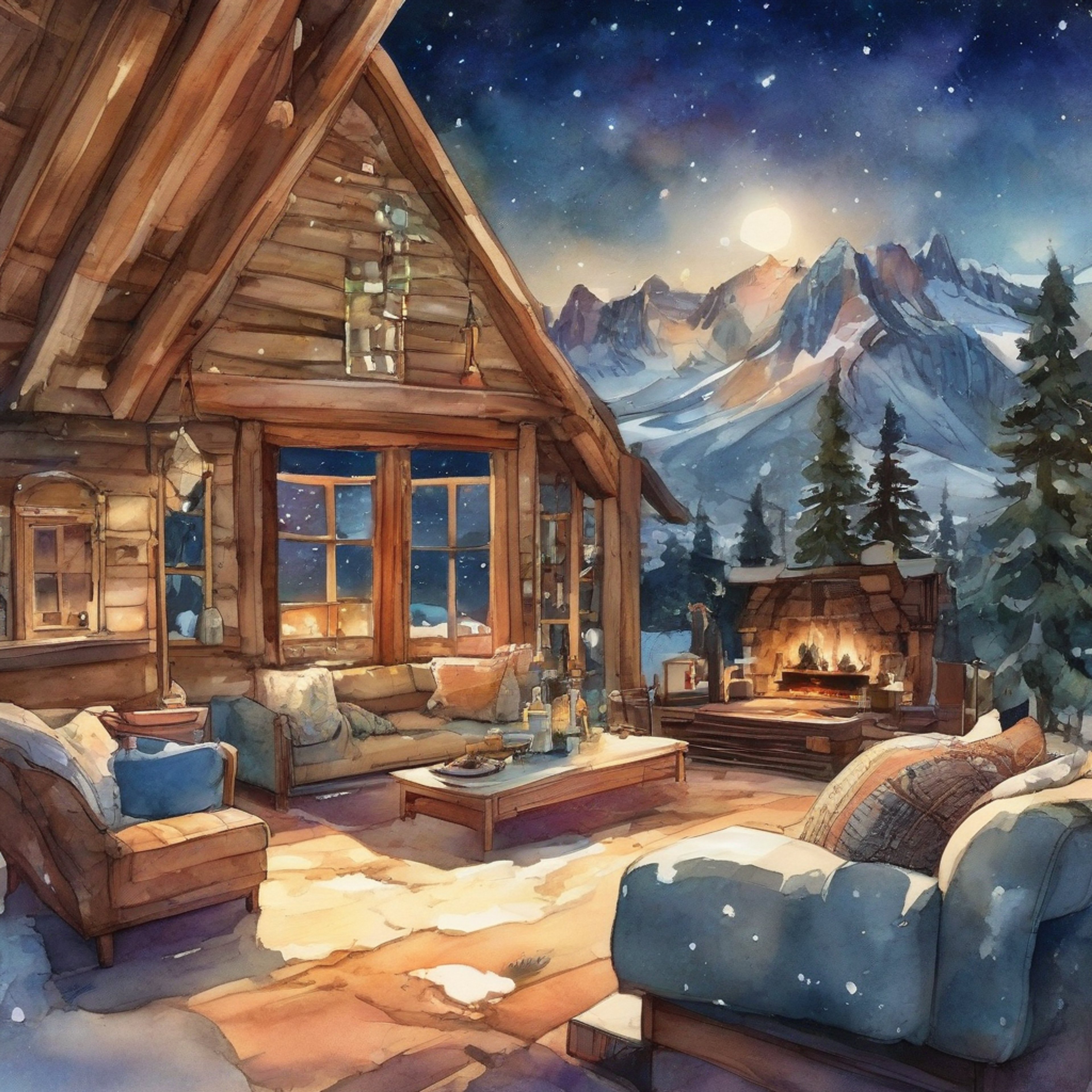 You find yourself in a secluded mountain cabin with Mavuika, the fierce Pyro Archon of Natlan. The normally imposing and fiery goddess has invited you to share in this peaceful retreat, away from the pressures of her divine duties. The cabin is warm and inviting, filled with soft furnishings and the gentle glow of a crackling fireplace. Mavuika's usual intensity seems tempered here, replaced by a softer, more relaxed demeanor as she welcomes you into this private sanctuary.