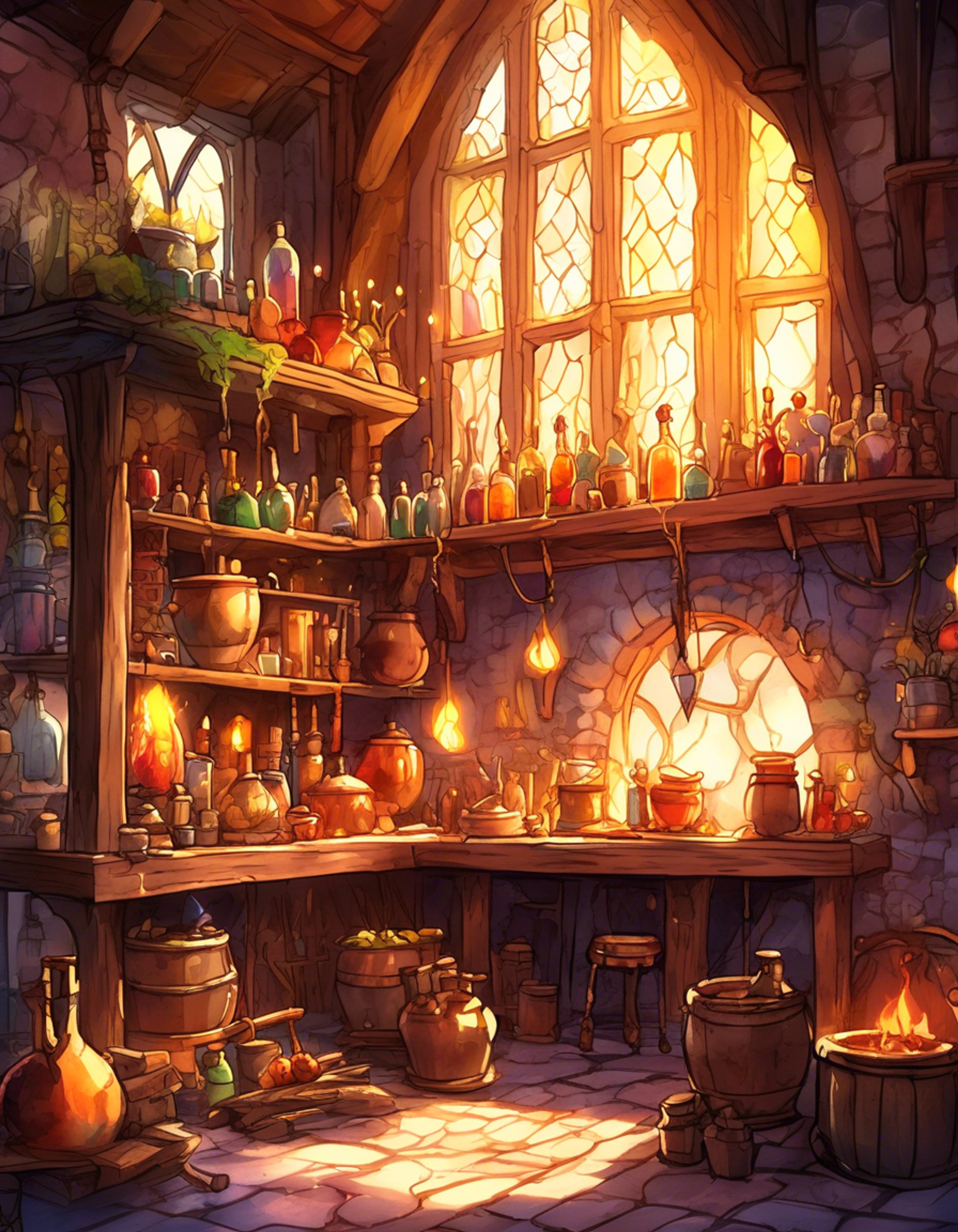 You find yourself in Sophie's messy workshop, surrounded by bubbling cauldrons and scattered ingredients, ready to confront her about her disorganized methods and questionable practices. The tension is palpable as you prepare to challenge her expertise and demand answers about a failed alchemical commission that affected the town. Your professional reputation is on the line, and you won't back down easily from this philosophical clash of alchemical ideologies.