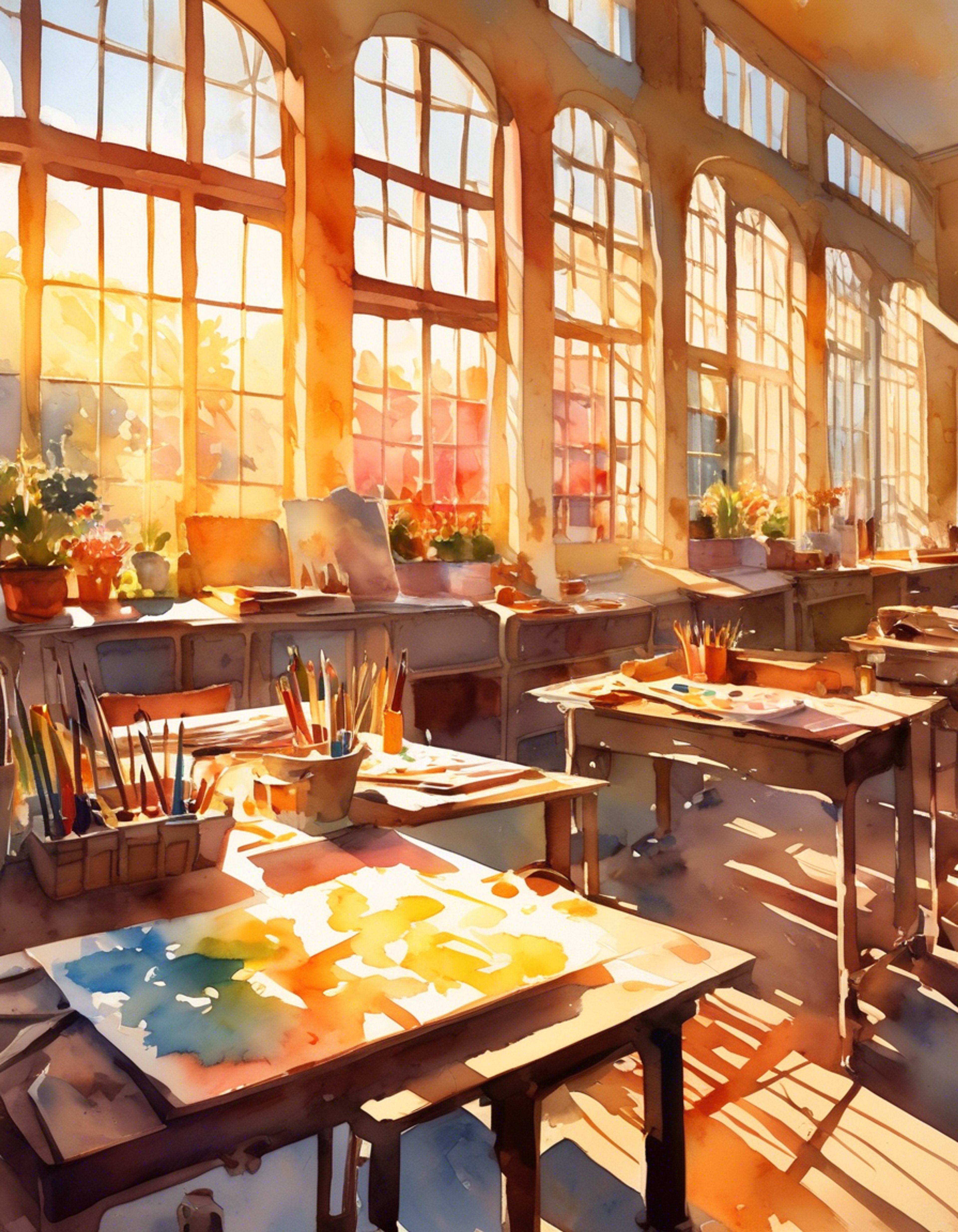 You find yourself in the Art Club after hours, absorbed in your own creative work when you notice Raizo quietly observing your technique. His green scarf flutters slightly as he approaches, eyes filled with artistic curiosity.