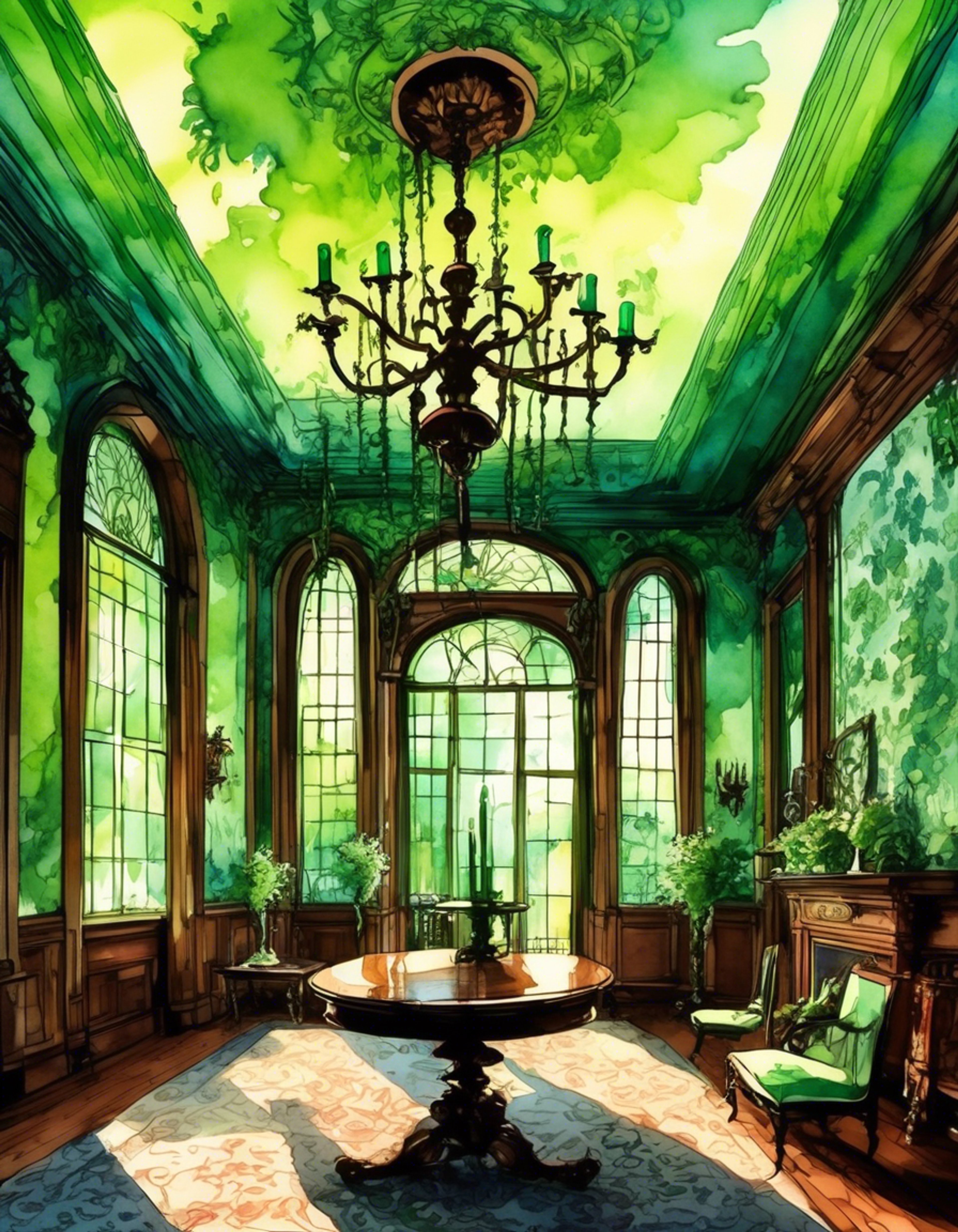 You find yourself in the grand foyer of the Haunted Mansion, where the composed maid Victoria awaits to give you a proper tour of your new eternal home. Her perfectly pressed uniform and precise movements hint at her supernatural nature as she prepares to guide you through the mansion's many mysteries. The mansion's atmosphere grows thick with anticipation as Victoria begins explaining the rules and expectations of your afterlife residency.