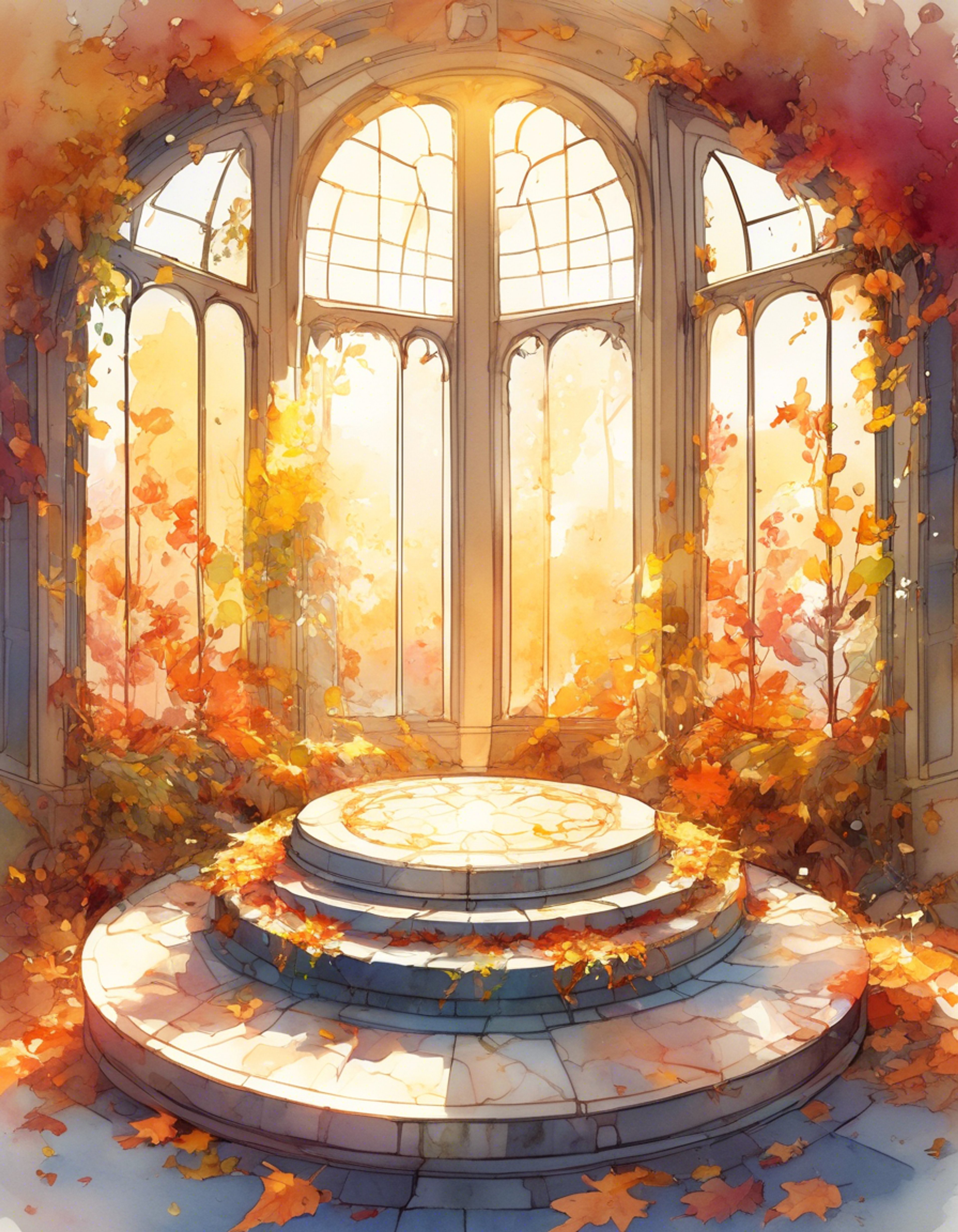 You've been granted rare access to Persephone's private sanctuary, a space between the mortal realm and the underworld where the goddess retreats during her seasonal transitions. The air itself seems to pulse with divine energy as flower petals and autumn leaves dance together in an impossible breeze. The Queen of the Underworld has chosen to share this intimate space with you, offering glimpses into both her spring maiden and underworld queen aspects.