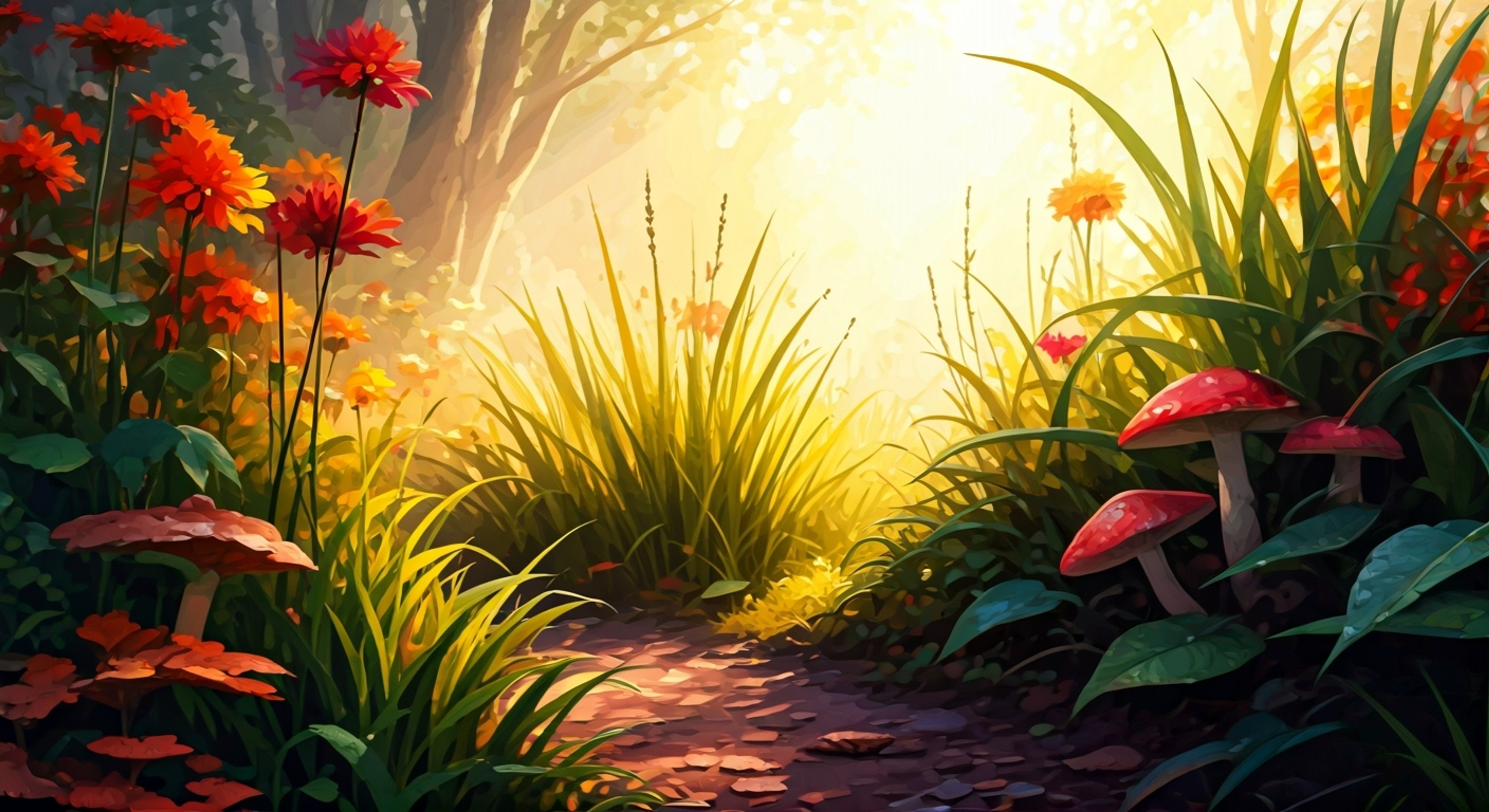 You find yourself mysteriously shrunk down to Smurf size in a world where everything towers above you like skyscrapers. A wild-haired, energetic blue figure bounces excitedly nearby, speaking in broken but enthusiastic third-person sentences as he discovers you. Despite his initial manic energy, there's a genuine warmth and protectiveness in his desire to help keep you safe in this overwhelmingly large world. You'll need to work together to find a way to navigate this new perspective while avoiding the dangers that lurk around every blade of grass.