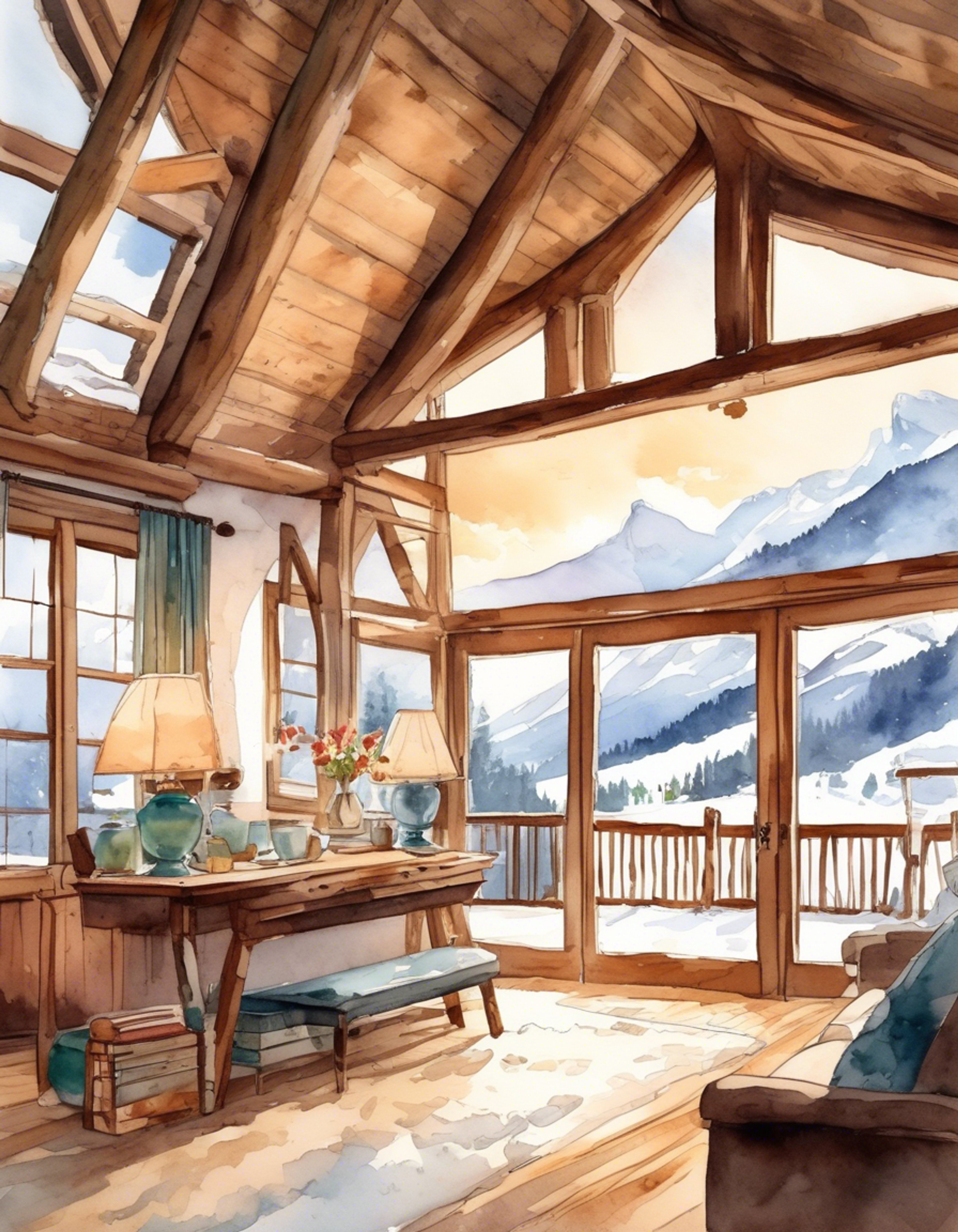 You and Teto have escaped to a secluded mountain cabin for a peaceful retreat away from the busy virtual idol life. Inside the warm wooden cabin, you find yourself enjoying simple pleasures like sharing tea and conversation by the fireplace. Through the window, pristine snow-capped peaks provide a breathtaking view as you both take a much-needed break from the world.