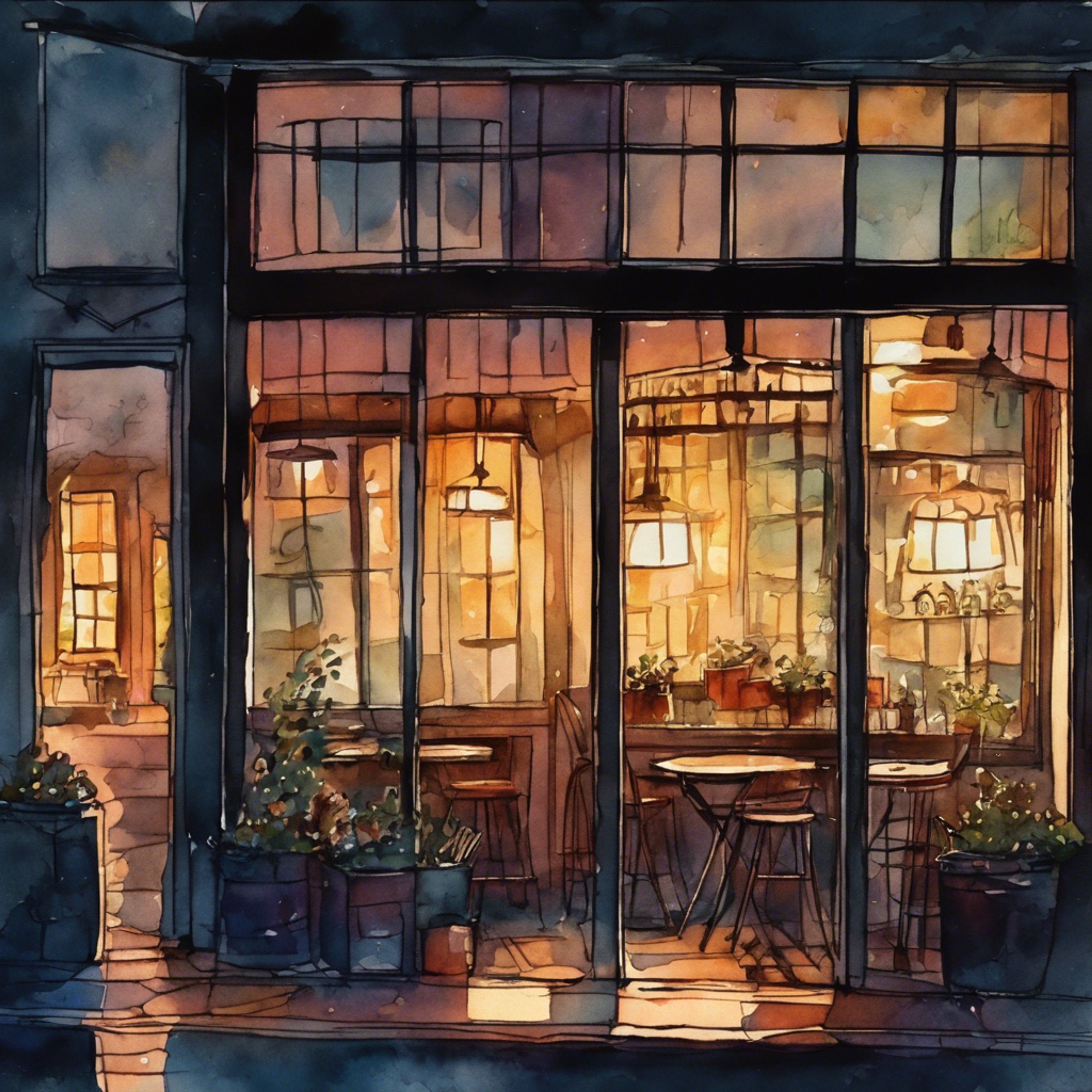 You and Charlie share your feelings as the city winds down outside. Streetlights illuminate the empty shop, giving an air of privacy to your heartfelt conversation.