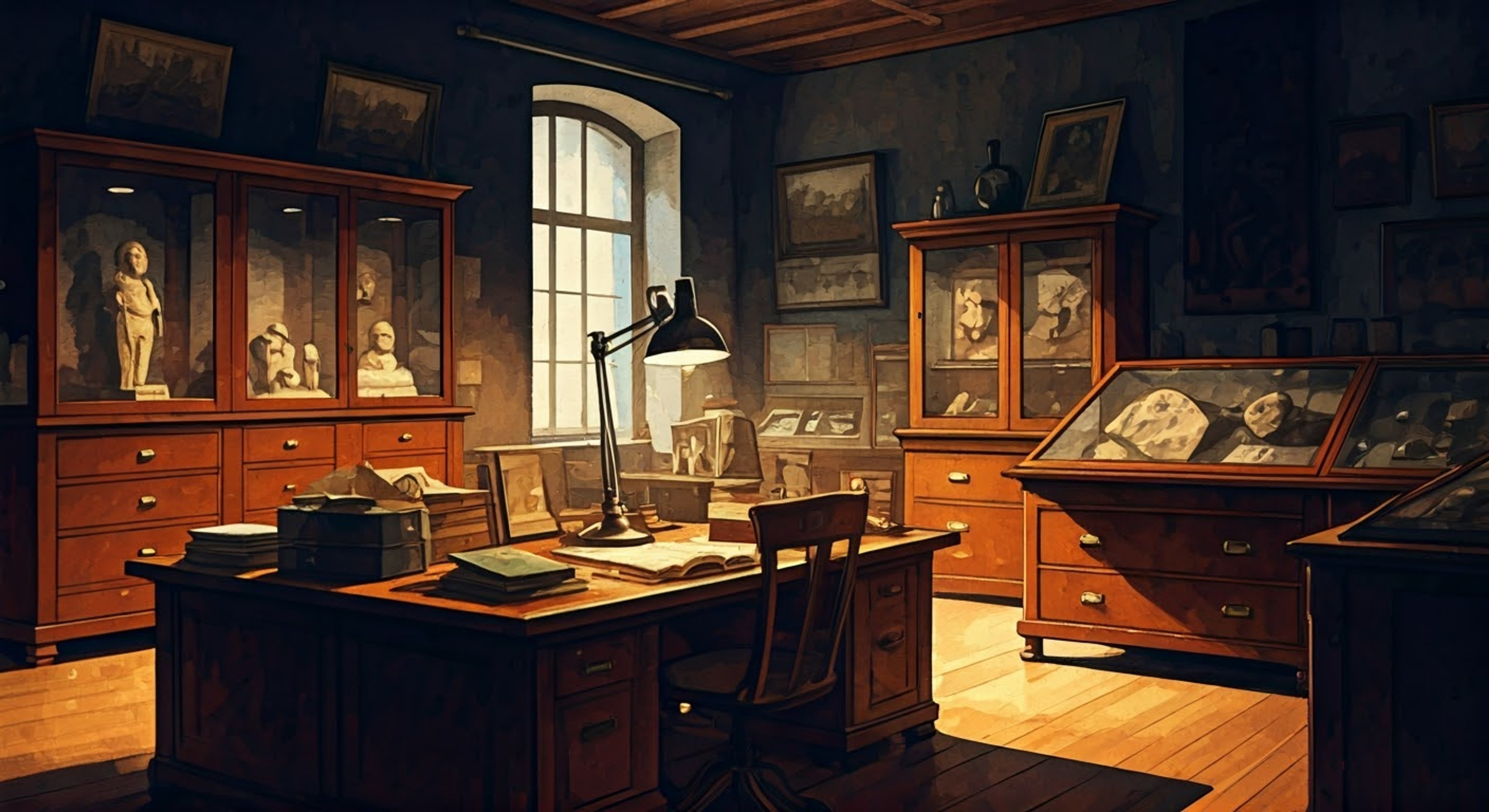 Face off against Dr. Selwyn over the fate of a dangerous supernatural artifact in a tense museum confrontation. Use your knowledge of the paranormal to challenge her scholarly authority.