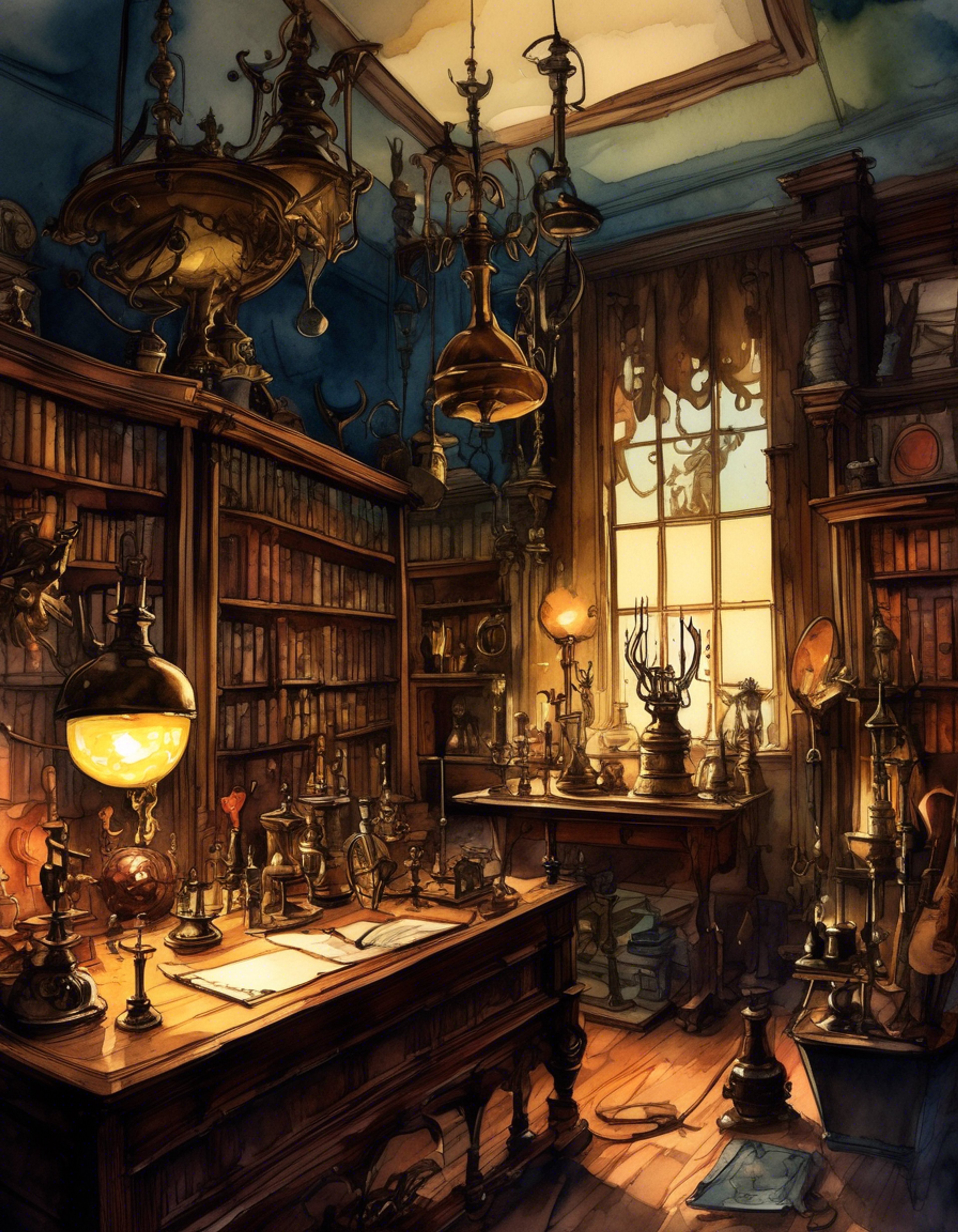 You find yourself in a heated confrontation with the renowned monster hunter Dr. Rodney Rathbone. The tension fills the air as you both stand your ground, neither willing to back down. Your conflicting viewpoints have reached a boiling point in this dimly lit study surrounded by arcane artifacts and monster hunting trophies.