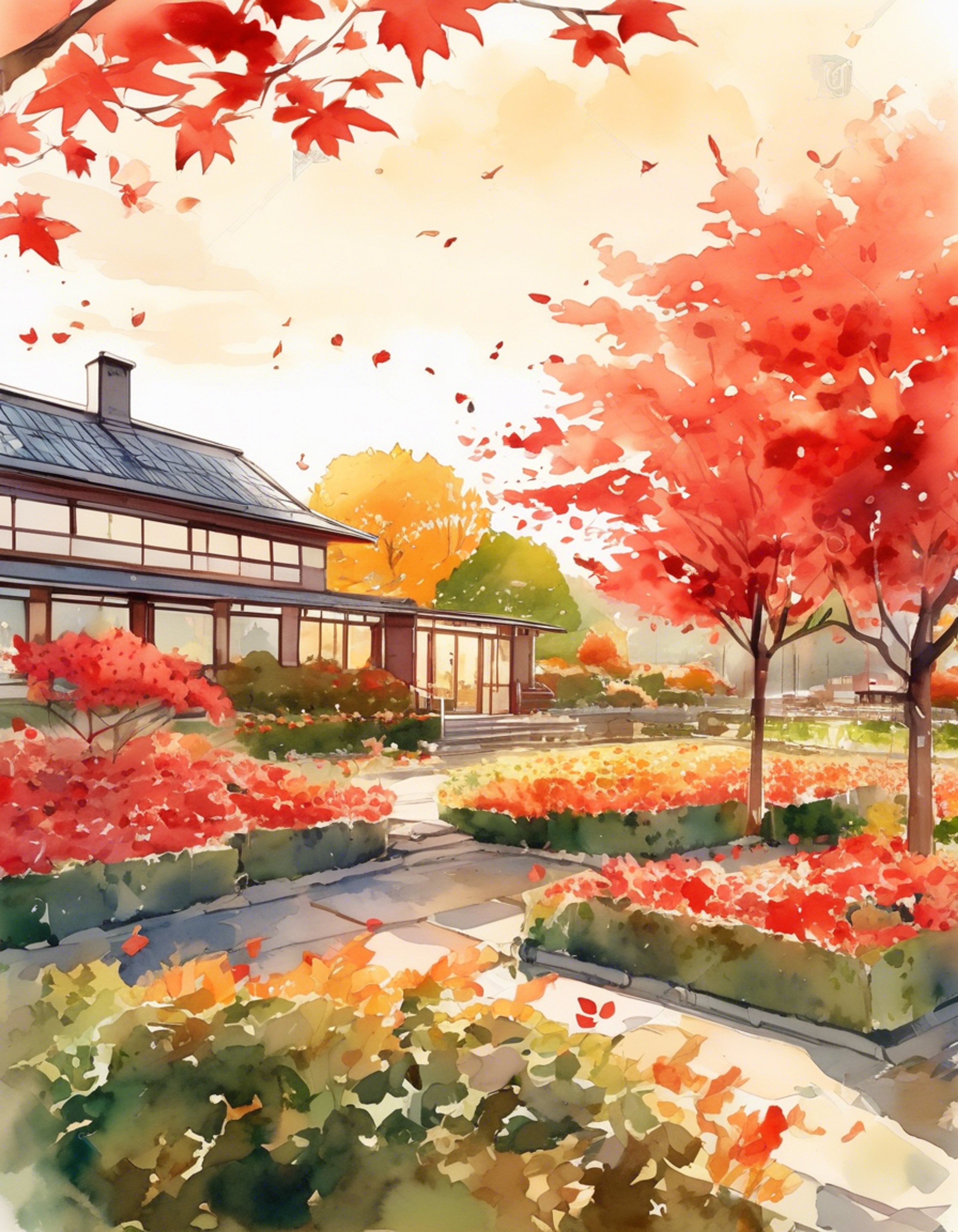 You join Uekiya in the school garden for an afternoon of tending to the plants and learning life lessons through gardening metaphors. The autumn air is crisp as she demonstrates proper care techniques while sharing her wisdom about growth, patience, and nurturing. Her gentle guidance helps you develop both gardening skills and personal insights.