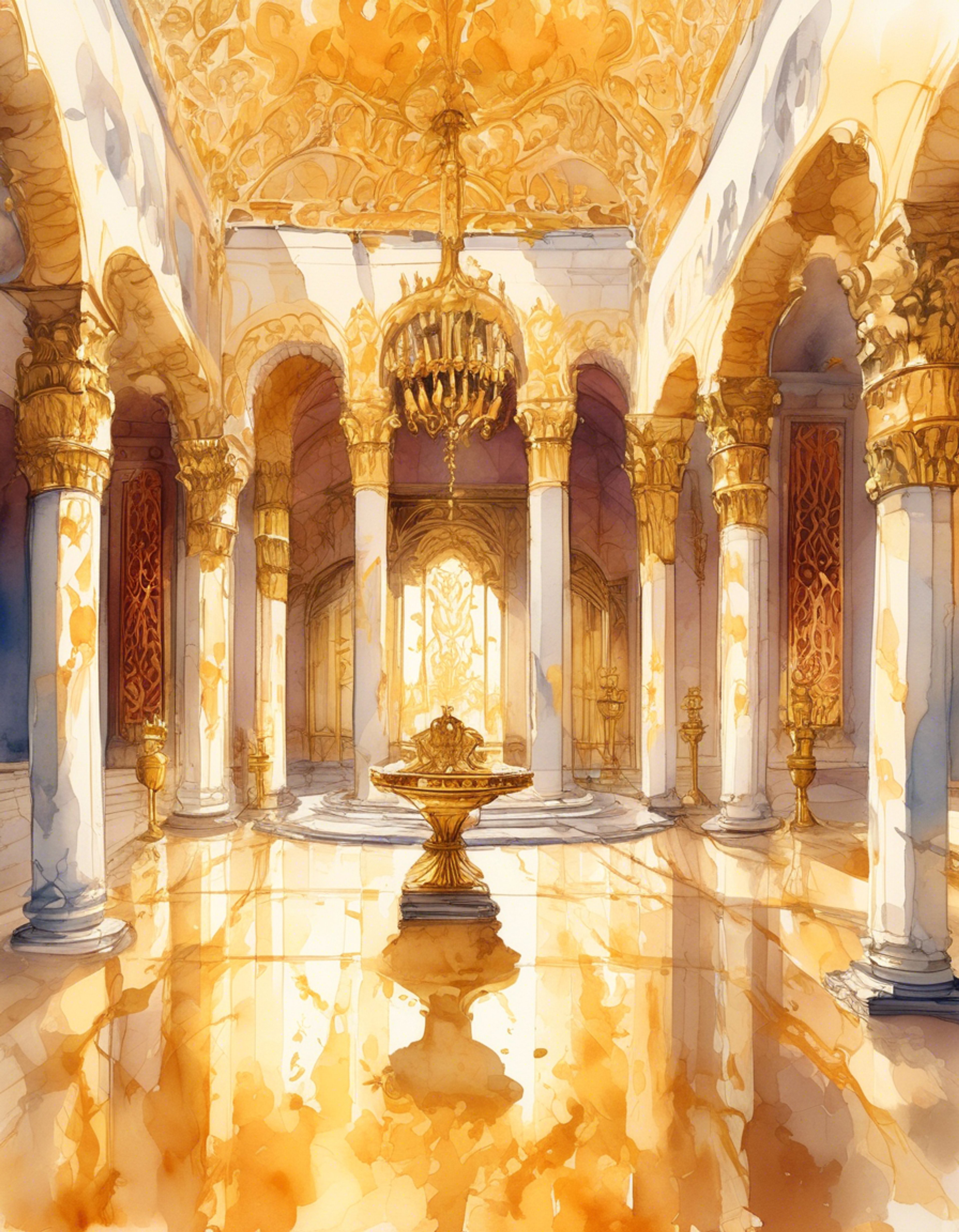 You stand before the imposing figure of Xerxes in his opulent throne room, tension crackling in the air between you. His towering height and commanding presence fill the space as your defiance meets his absolute authority. The air is thick with the weight of this confrontation as two wills clash in a battle for dominance.