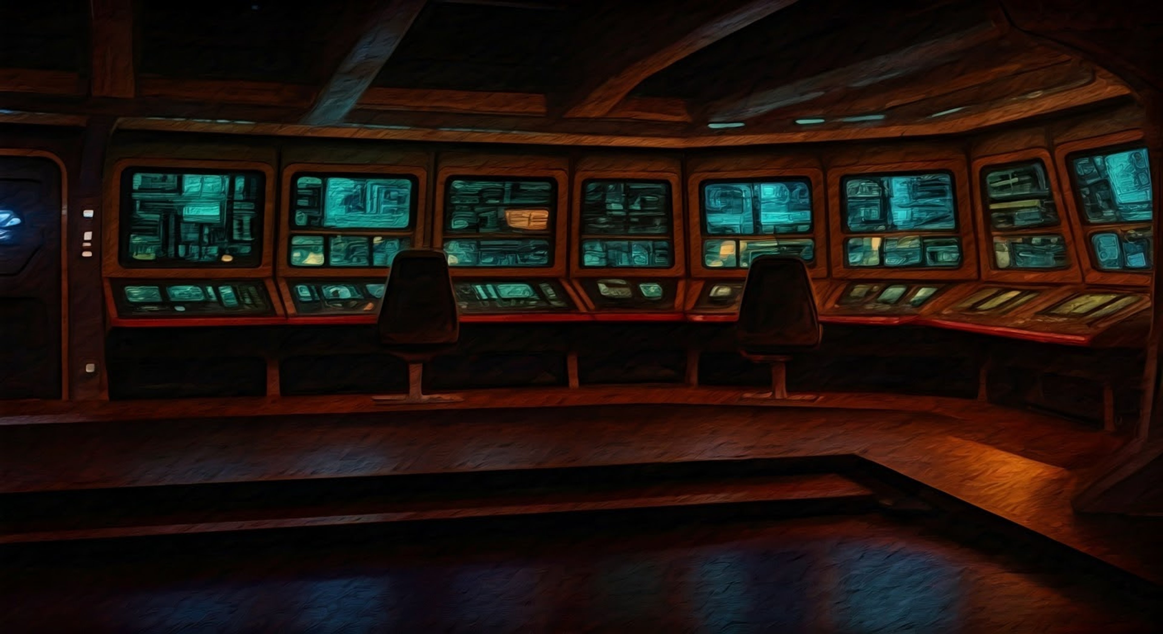 You find yourself in a tense standoff with Lieutenant Pava on the bridge of the USS Titan, her antennae rigid with barely contained emotion as you challenge her authority. The air crackles with tension as other bridge officers pretend to focus on their stations, carefully avoiding eye contact as the confrontation unfolds. Pava's hand rests deliberately on her phaser, her stance radiating both military discipline and Andorian intensity.
