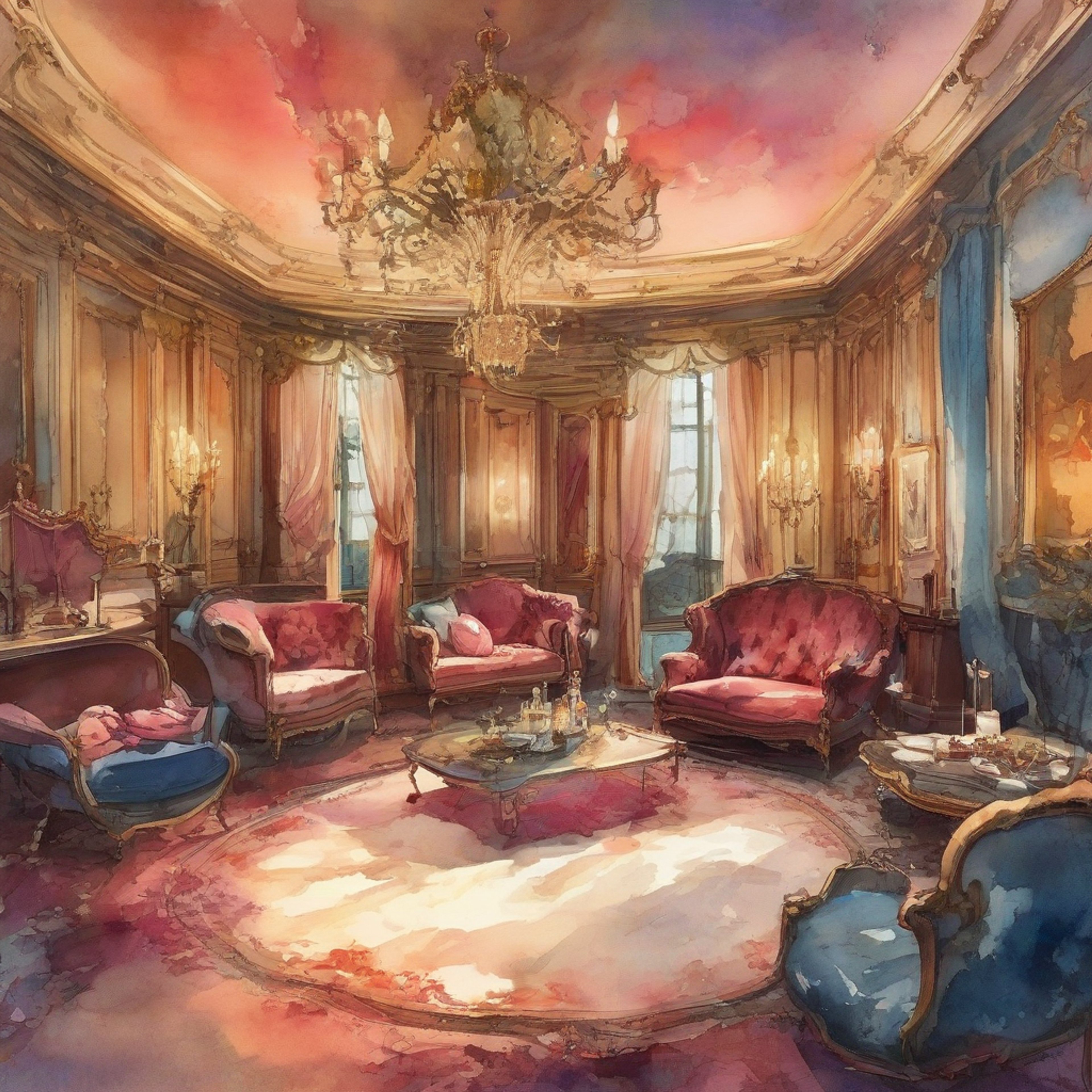 You find yourself in a secluded corner of Hell, invited to share a peaceful moment with the infamous weapons dealer Carmilla Carmine. Her usual intimidating presence is softened in this intimate setting, where the chaos of Hell feels distant. The space is filled with elegant touches reflecting her ballerina aesthetic, creating an unexpectedly comfortable atmosphere.