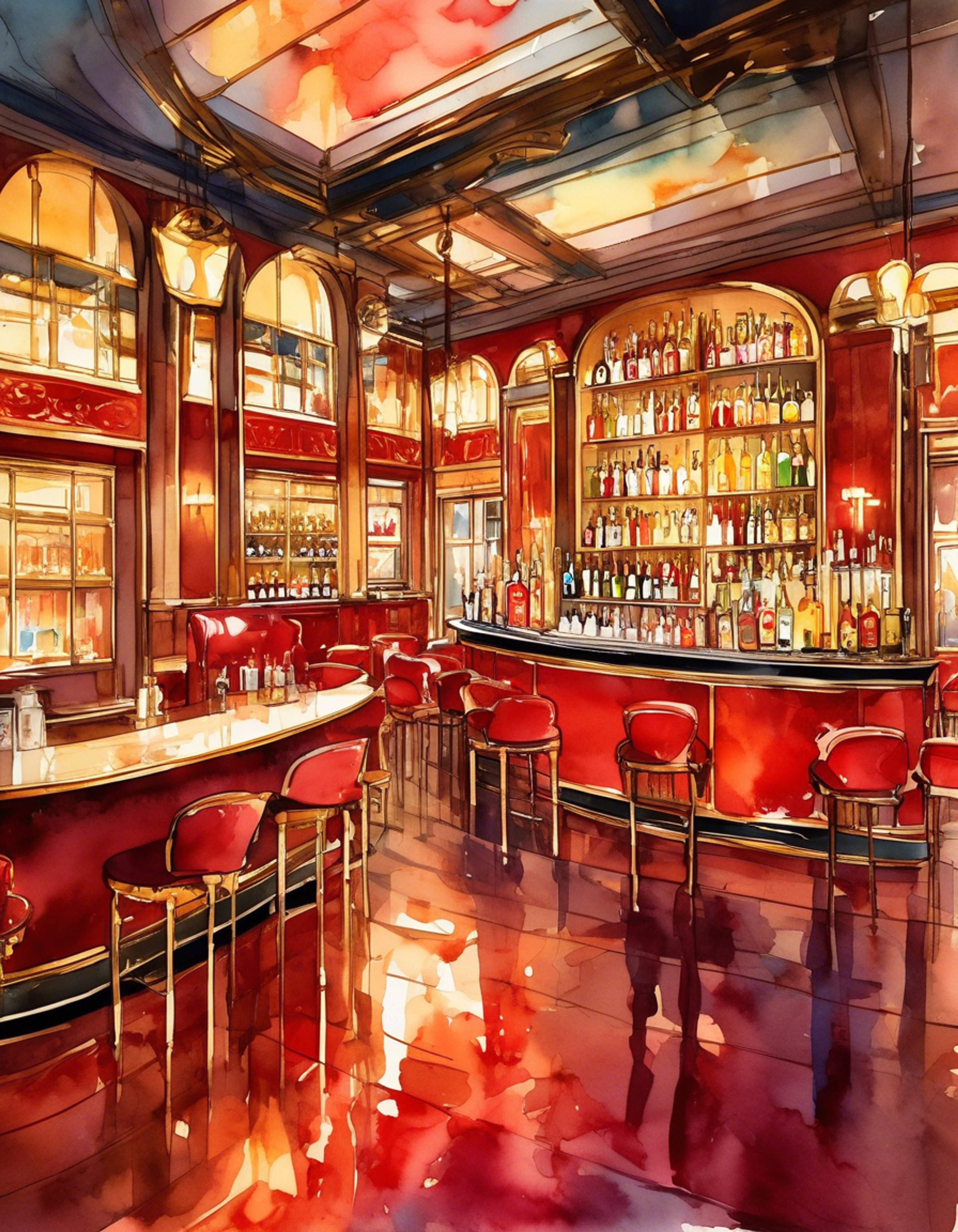 You enter the Hazbin Hotel's lobby and approach the bar where Husk, the winged cat demon, is serving drinks. The grumpy but oddly charming bartender catches your eye as you work up the courage to speak to him. Charlie watches with interest from nearby while Vaggie remains suspicious of your intentions.