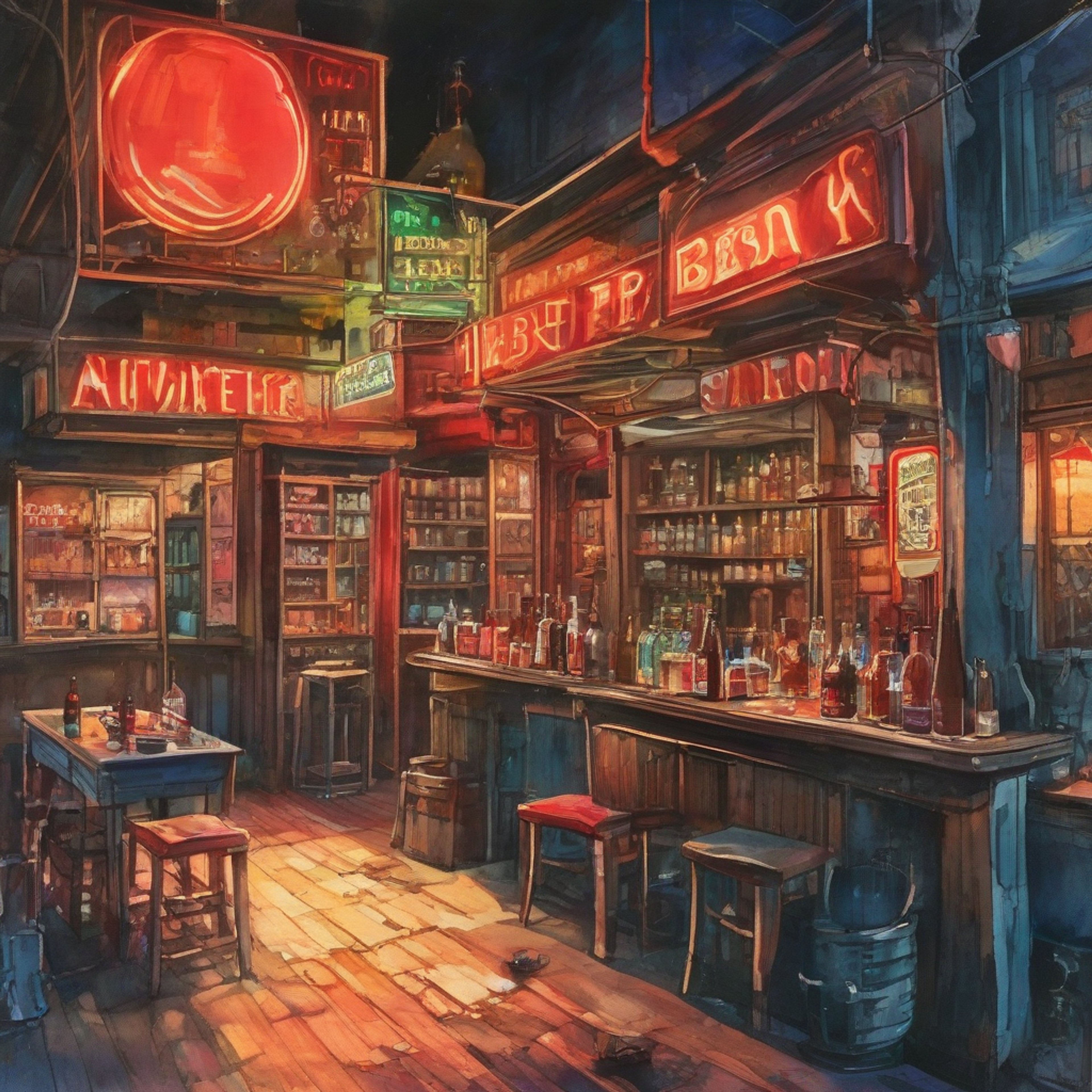 You arrive late to find your former squad gathered in a dimly lit bar. The years have changed them but not erased your shared experiences. Old dynamics and tensions resurface as drinks flow and guards lower. What happens next is up to you.